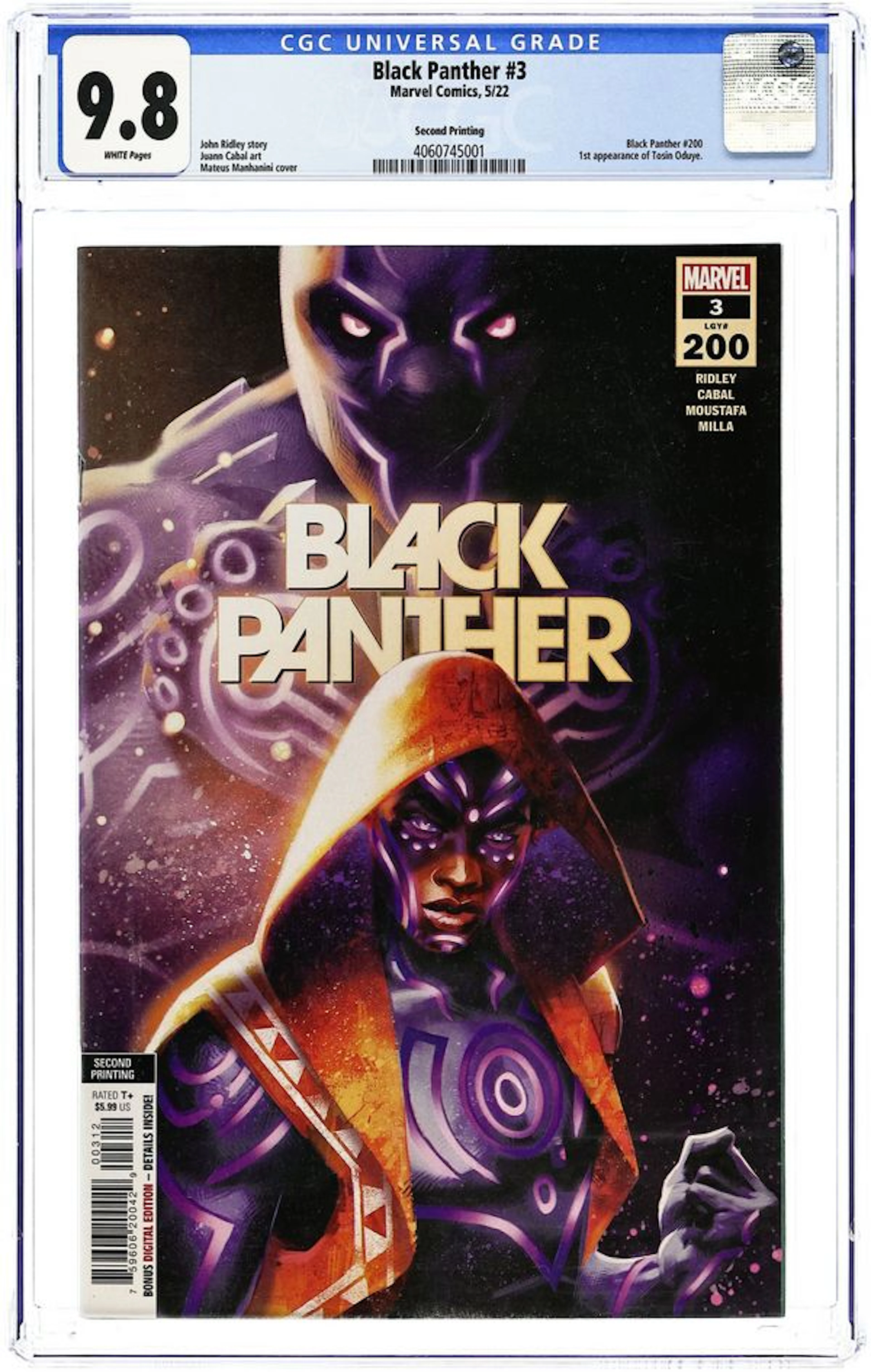 Black Panther (2022 Marvel 8th Series) 3E CGC 9.8