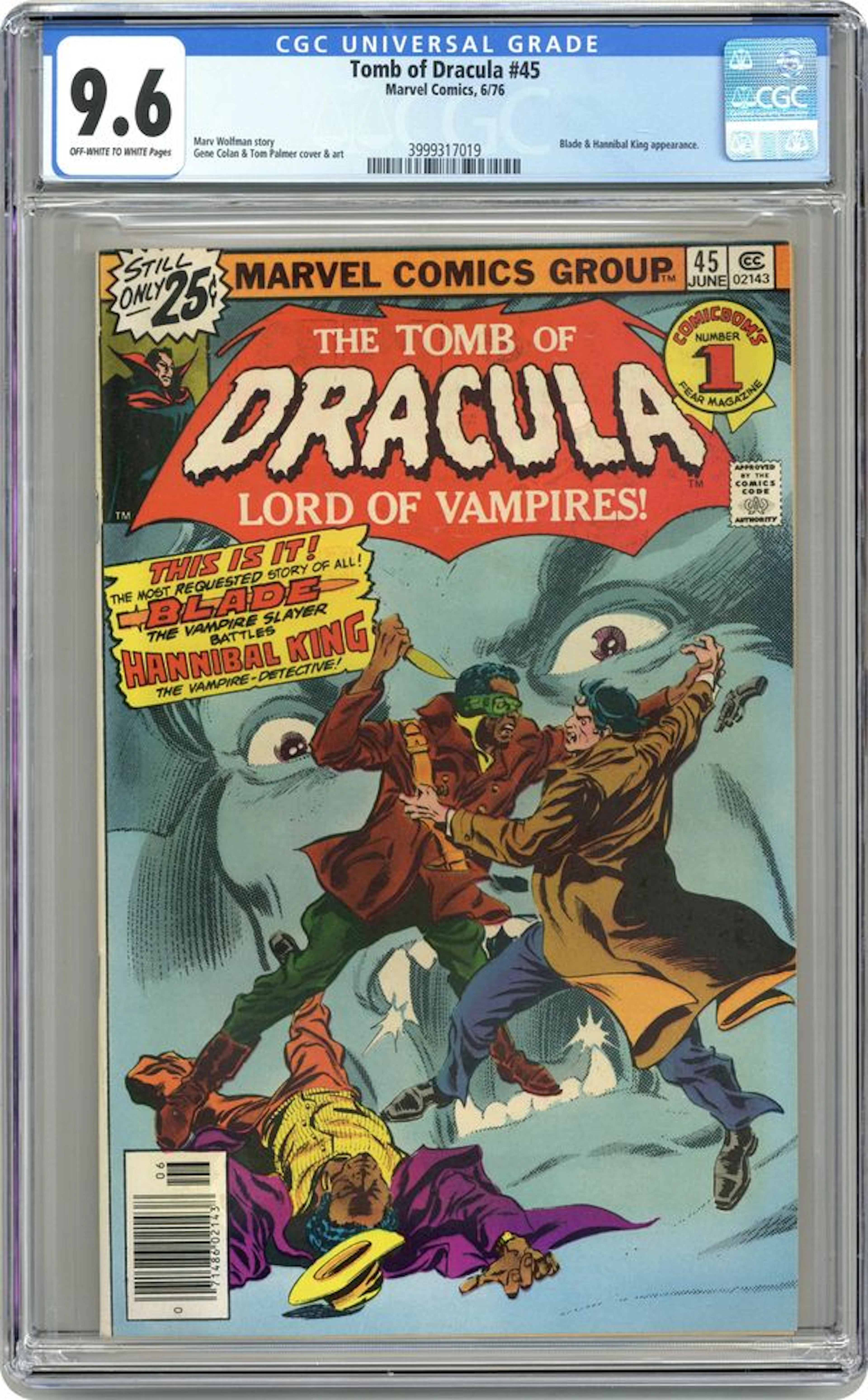 Tomb of Dracula (1972 1st Series) 45 CGC 9.6