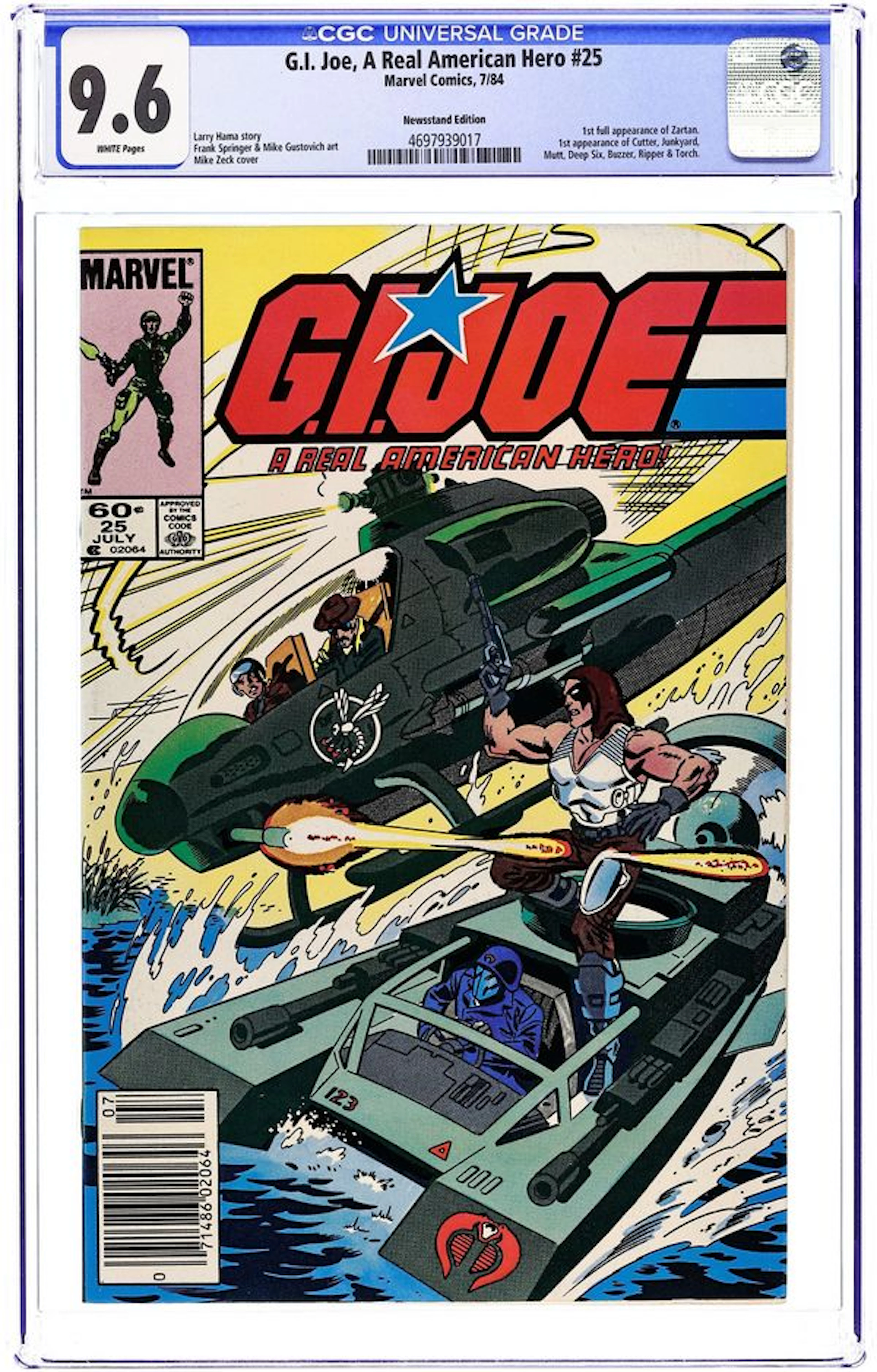 GI Joe A Real American Hero (1982 Marvel) 25N CGC 9.6