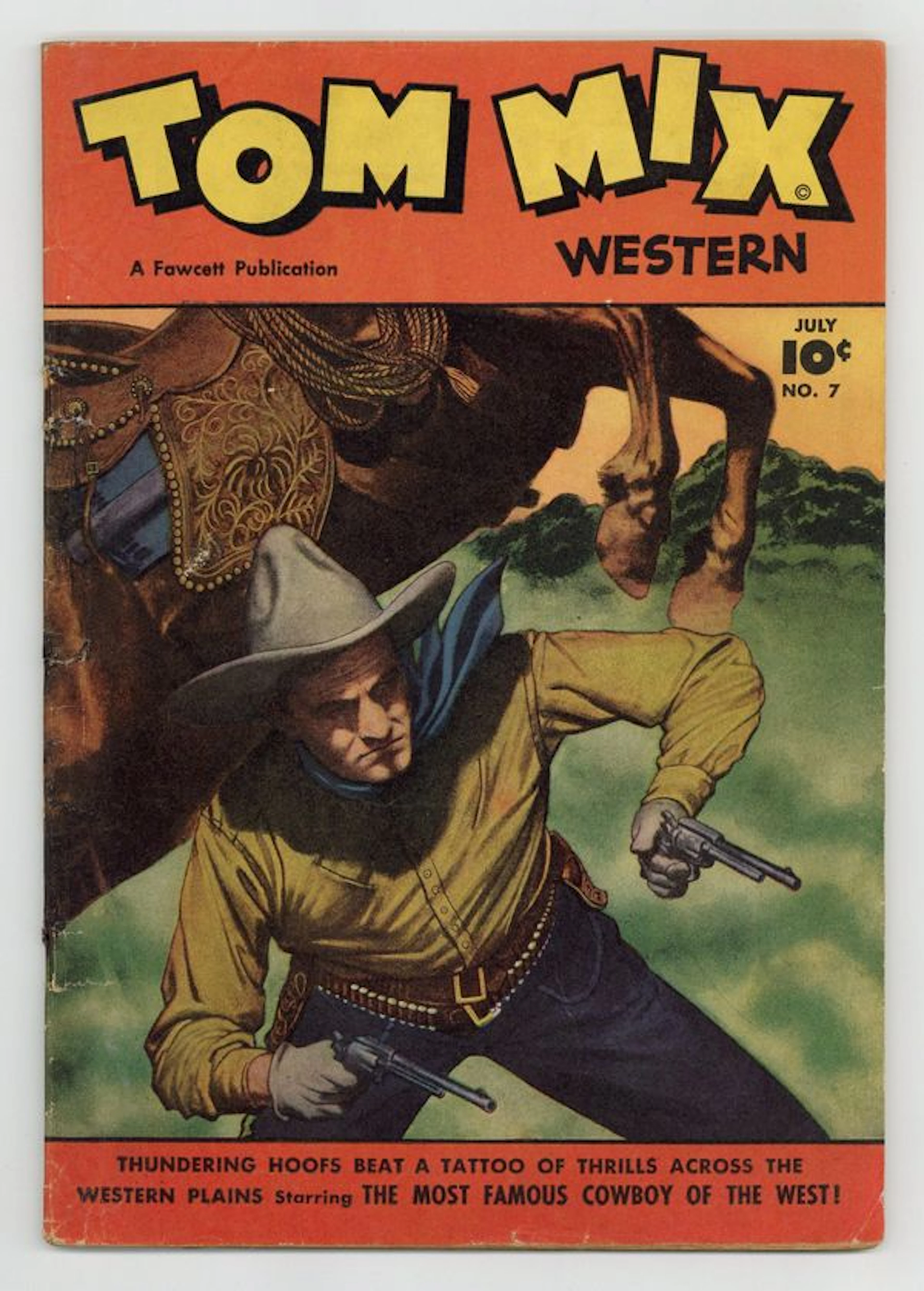 Tom Mix Western (1948 Fawcett) 7 VG- 3.5 (R)