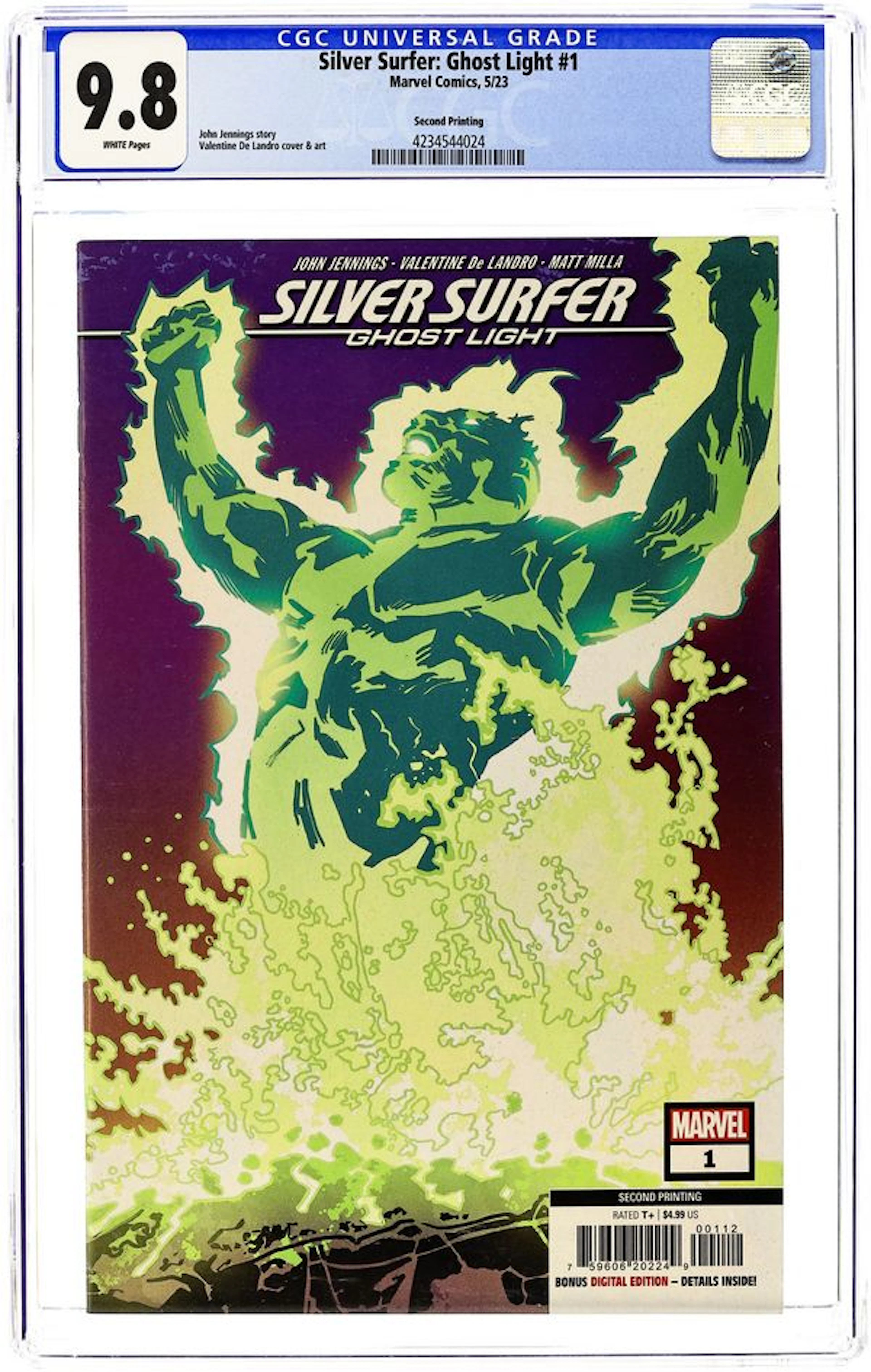 Silver Surfer Ghost Light (2023 Marvel) 1D CGC 9.8