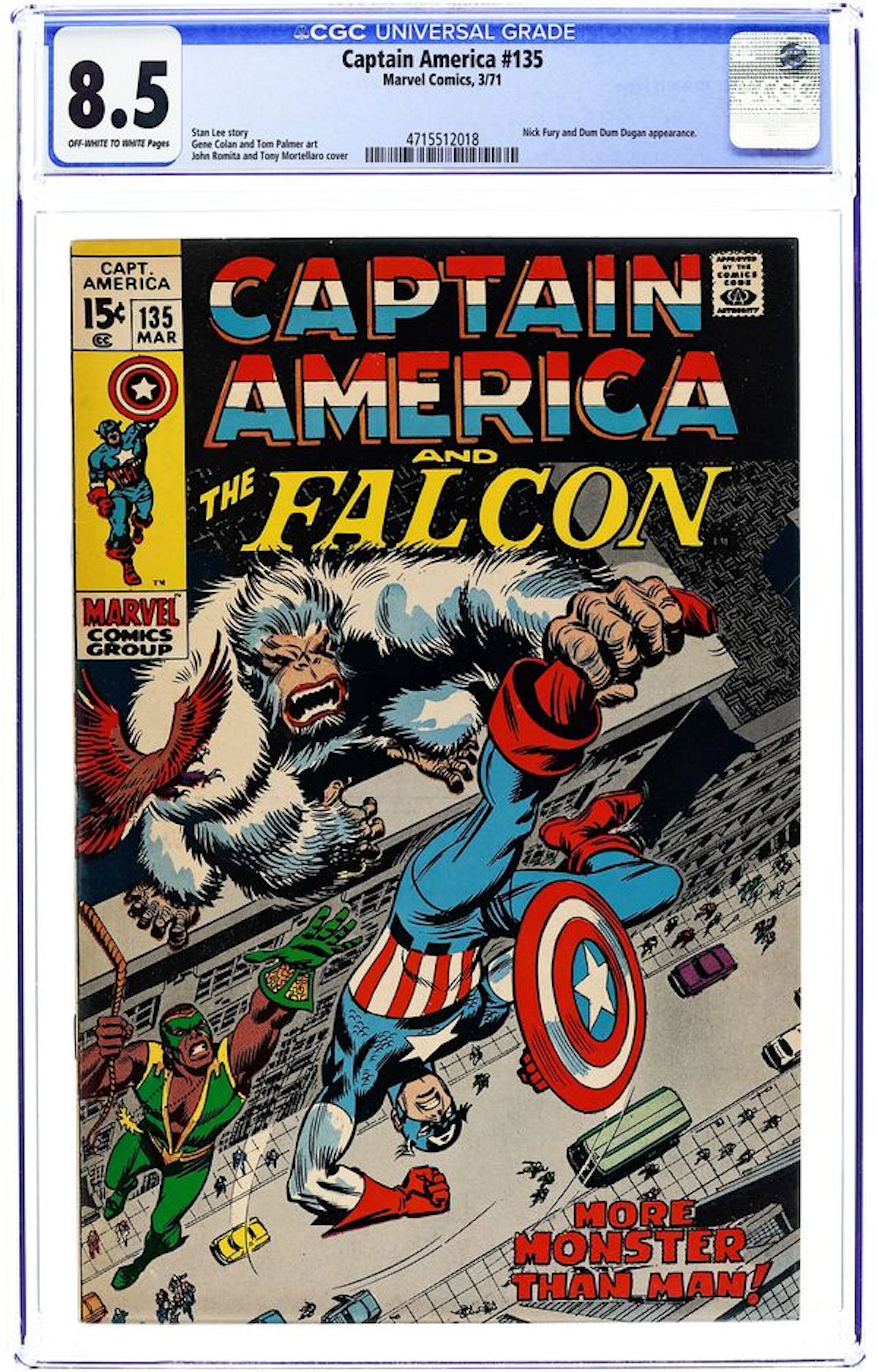 Captain America (1968 1st Series) 135 CGC 8.5