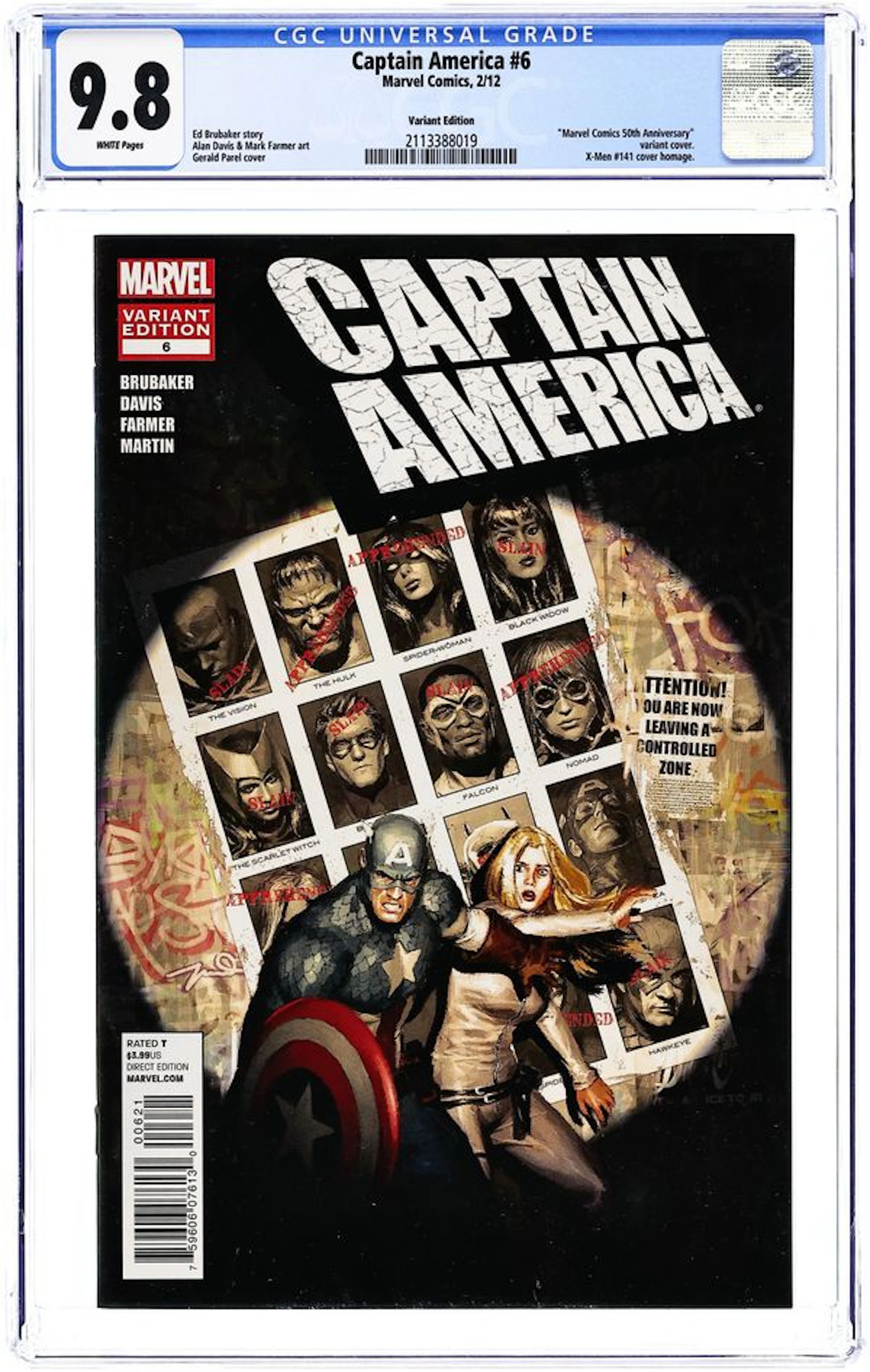 Captain America (2011 6th Series) 6B CGC 9.8