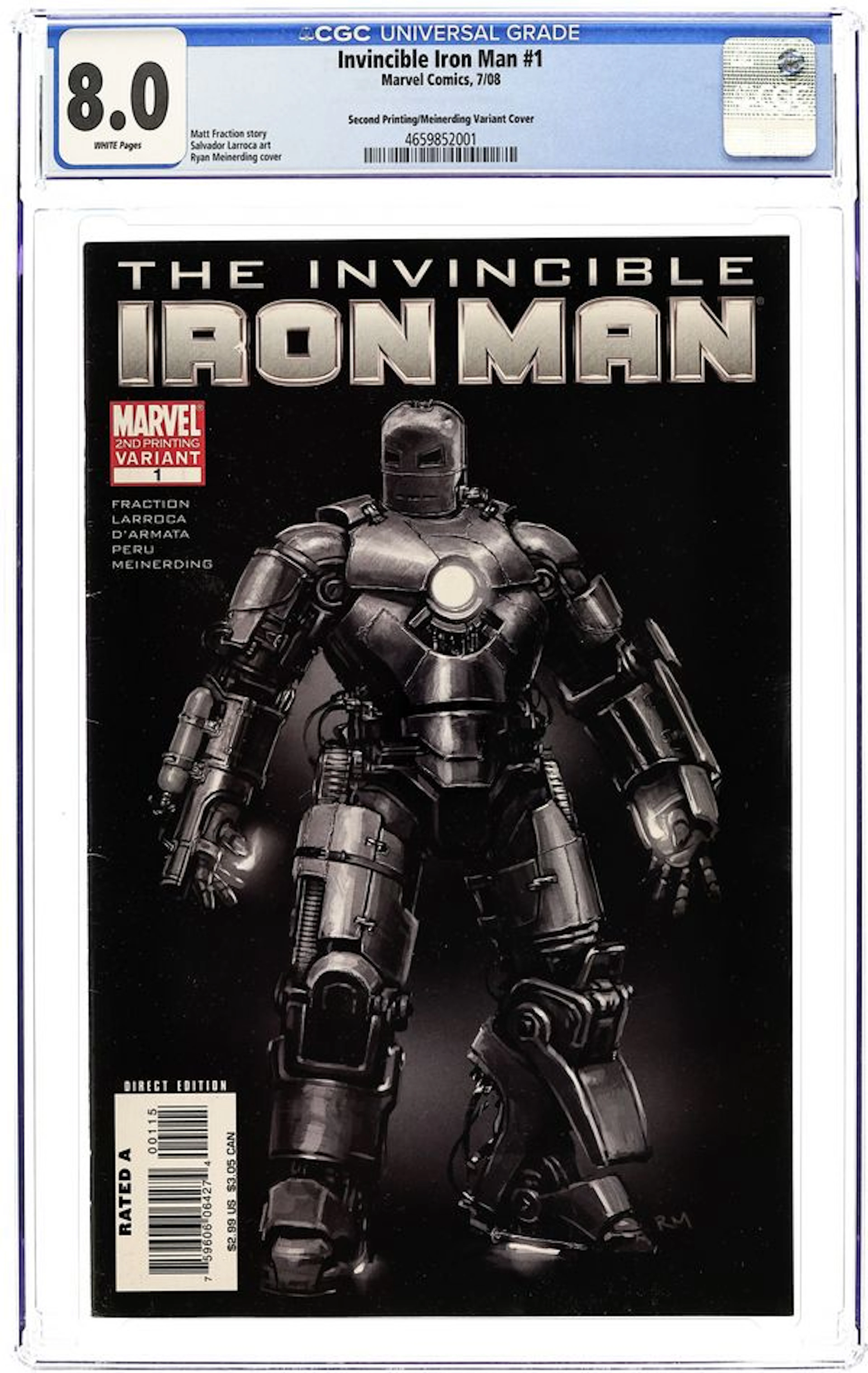 Invincible Iron Man (2008) 1I CGC 8.0