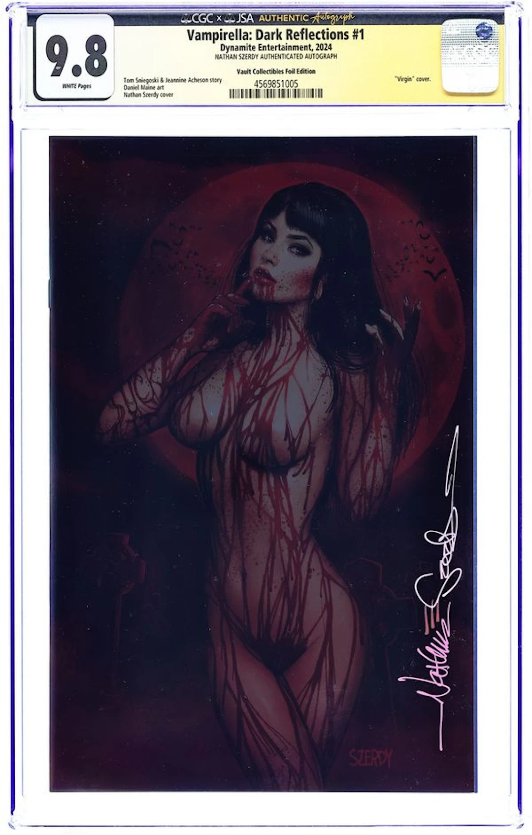 Vampirella Dark Reflections (2024 Dynamite) 1VAULT CGC 9.8 JSA Szerdy