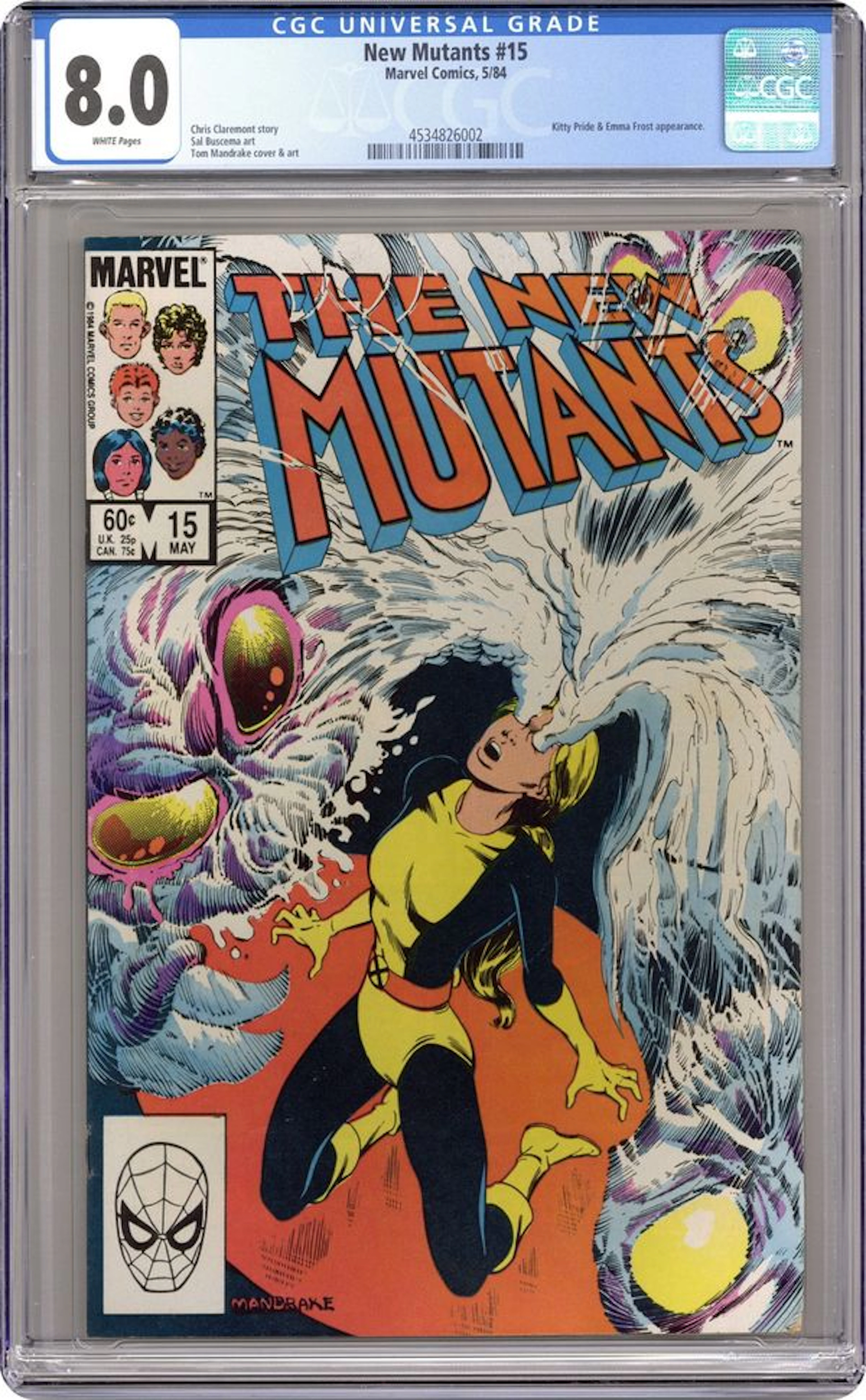 New Mutants (1983 1st Series) 15D CGC 8.0