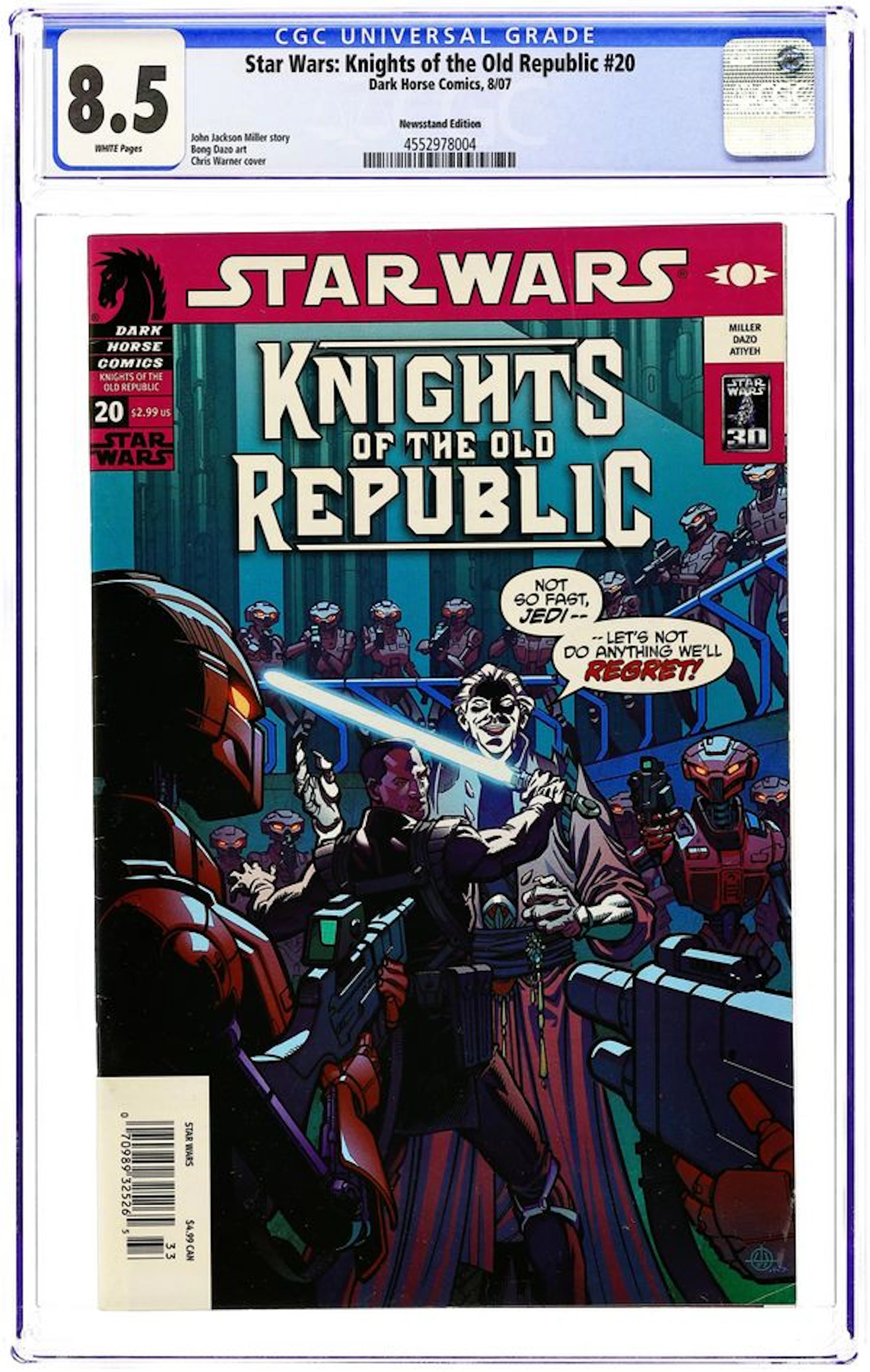 Star Wars Knights of the Old Republic (2006) 20N CGC 8.5