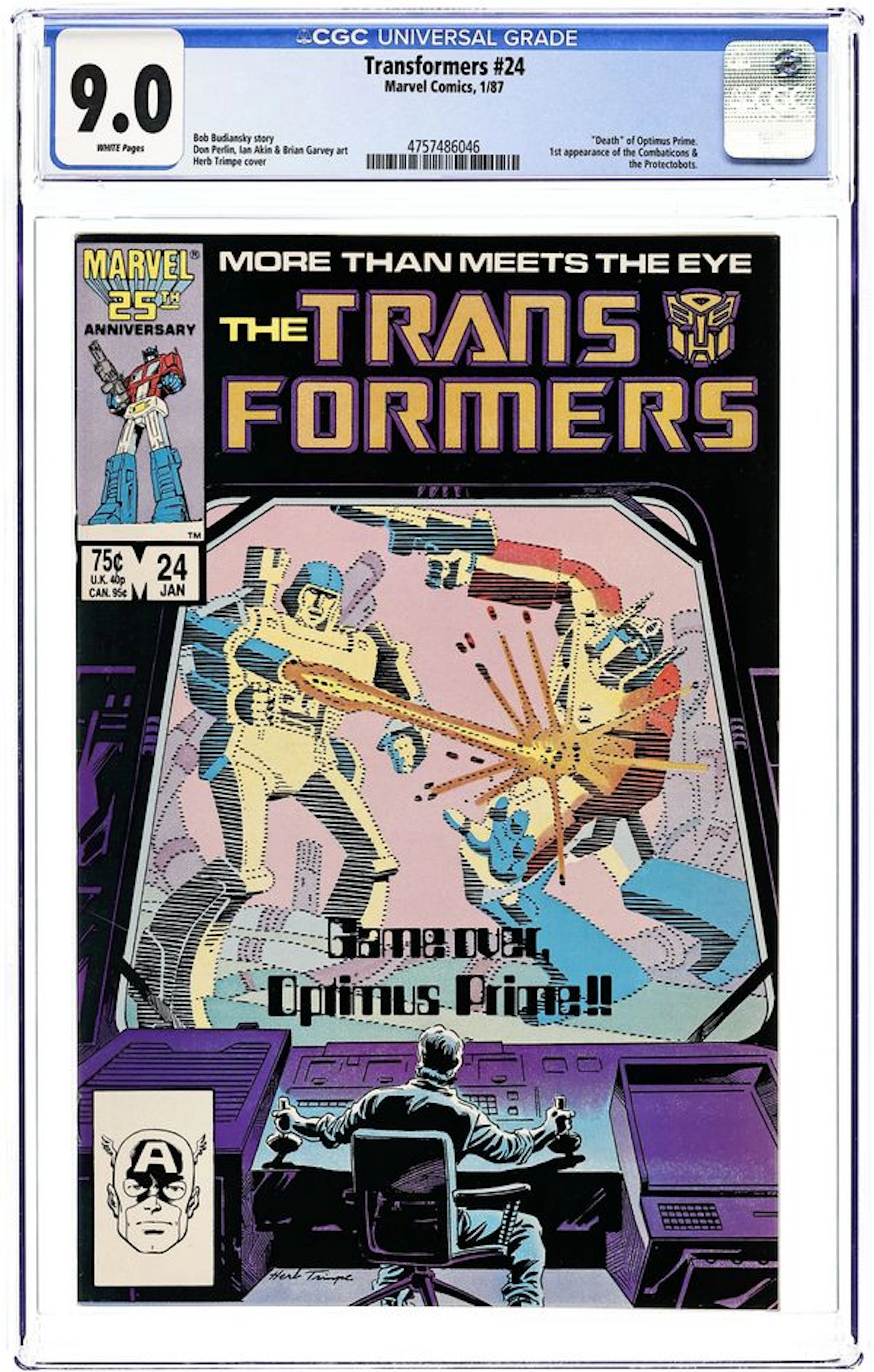 Transformers (1984 Marvel) 24 CGC 9.0