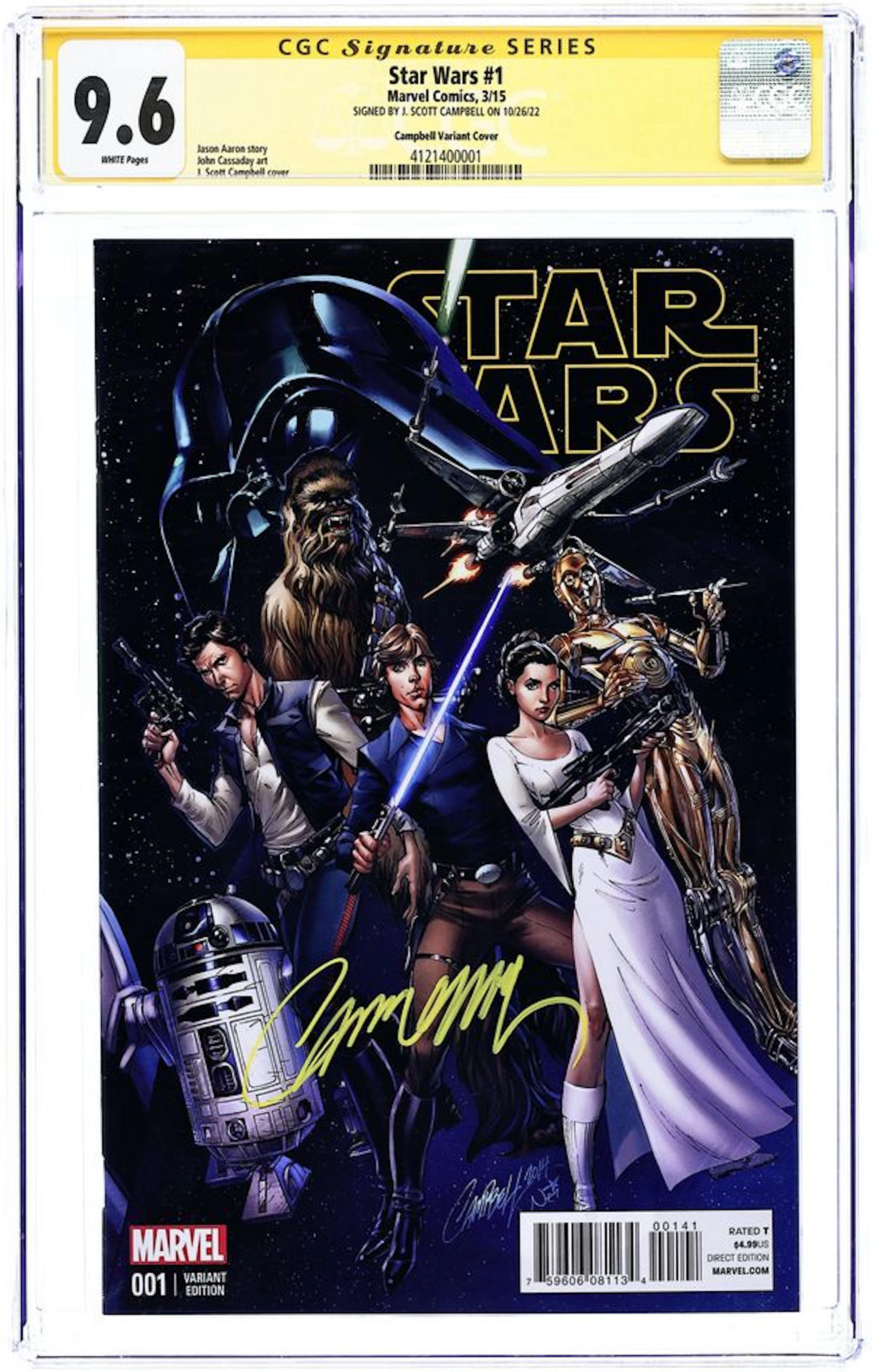 Star Wars (2015 Marvel) 1B CGC 9.6 SS Campbell