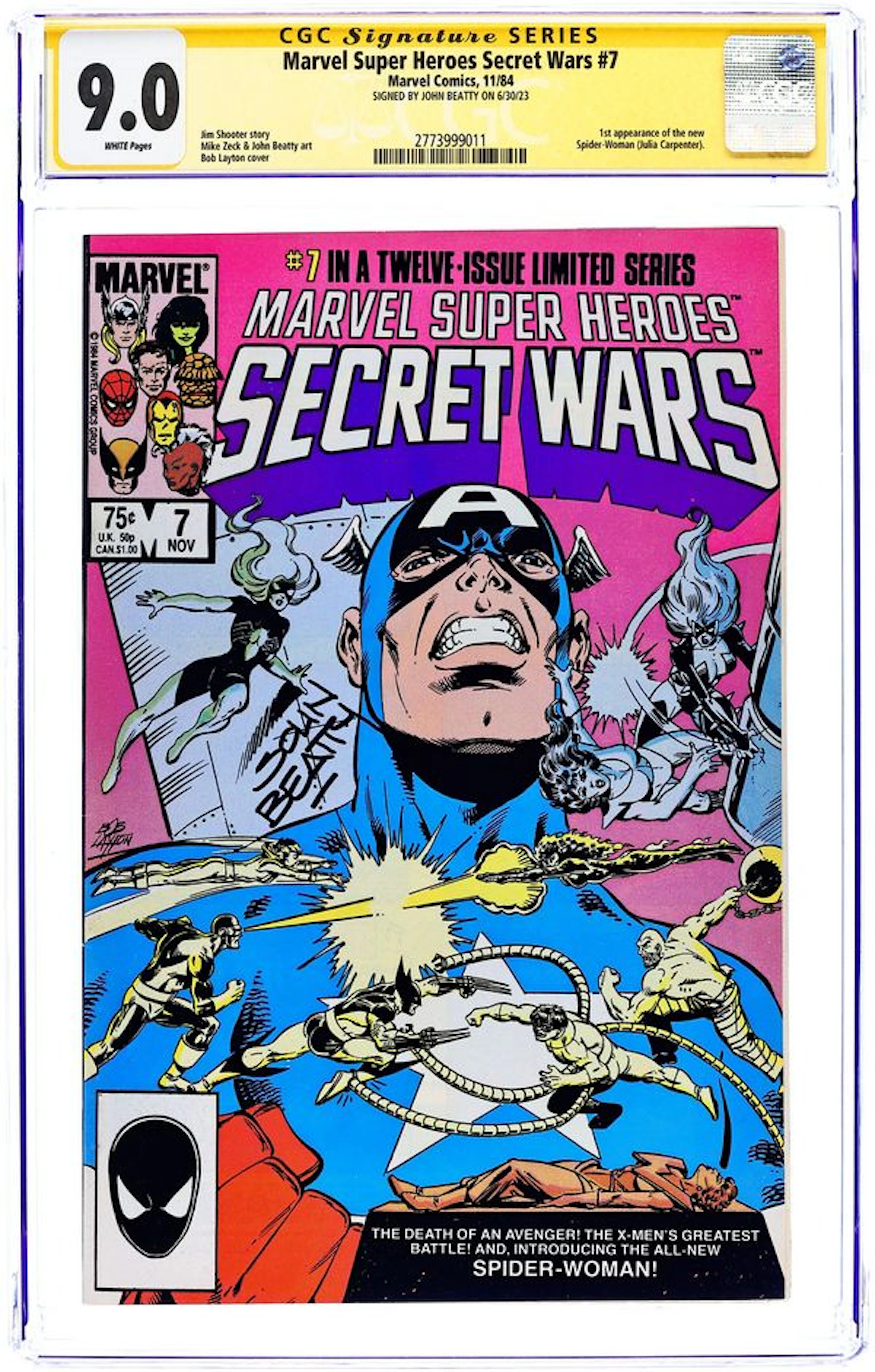 Marvel Super Heroes Secret Wars (1984) 7D CGC 9.0 SS Beatty