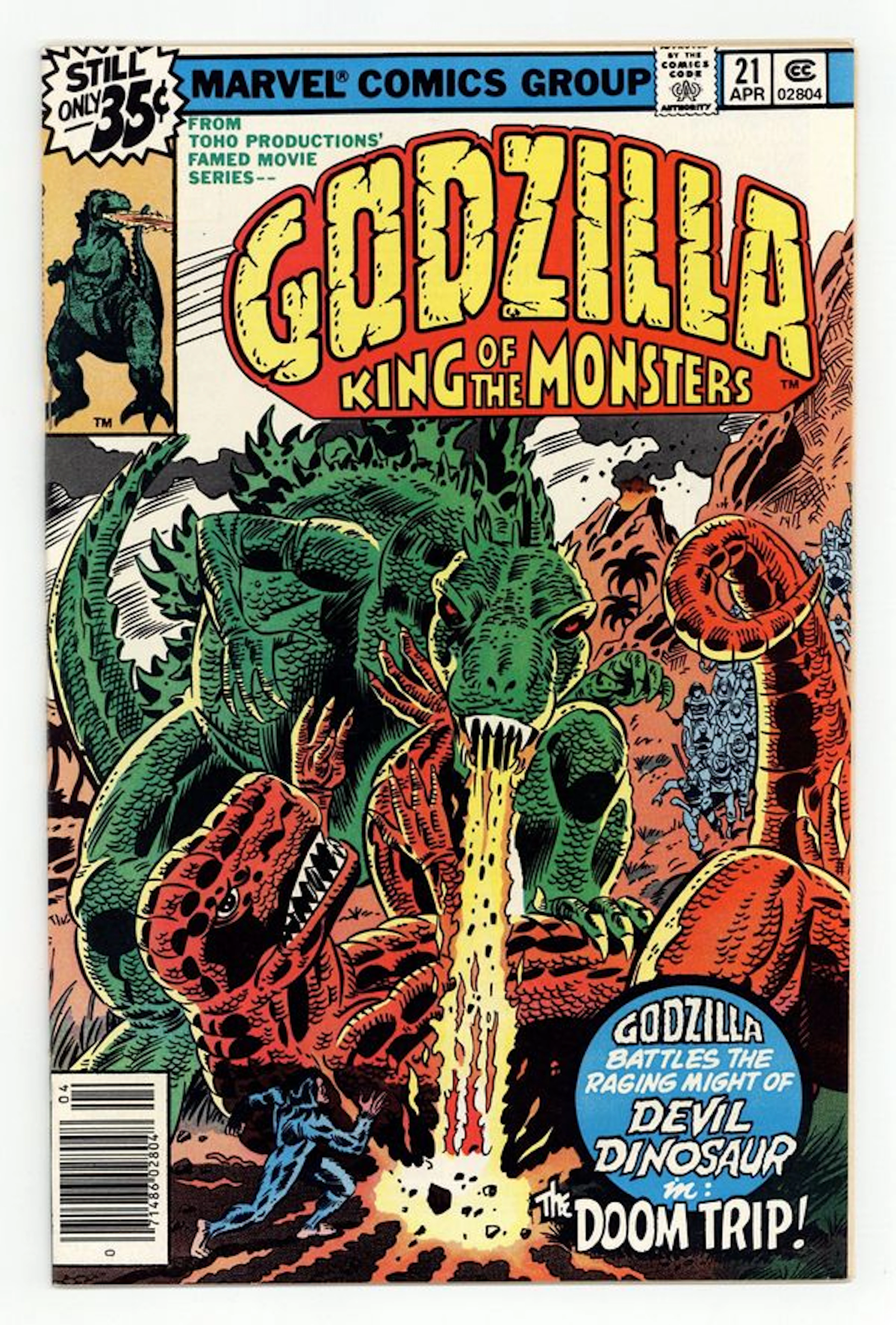 Godzilla (1977 Marvel) 21 VF- 7.5