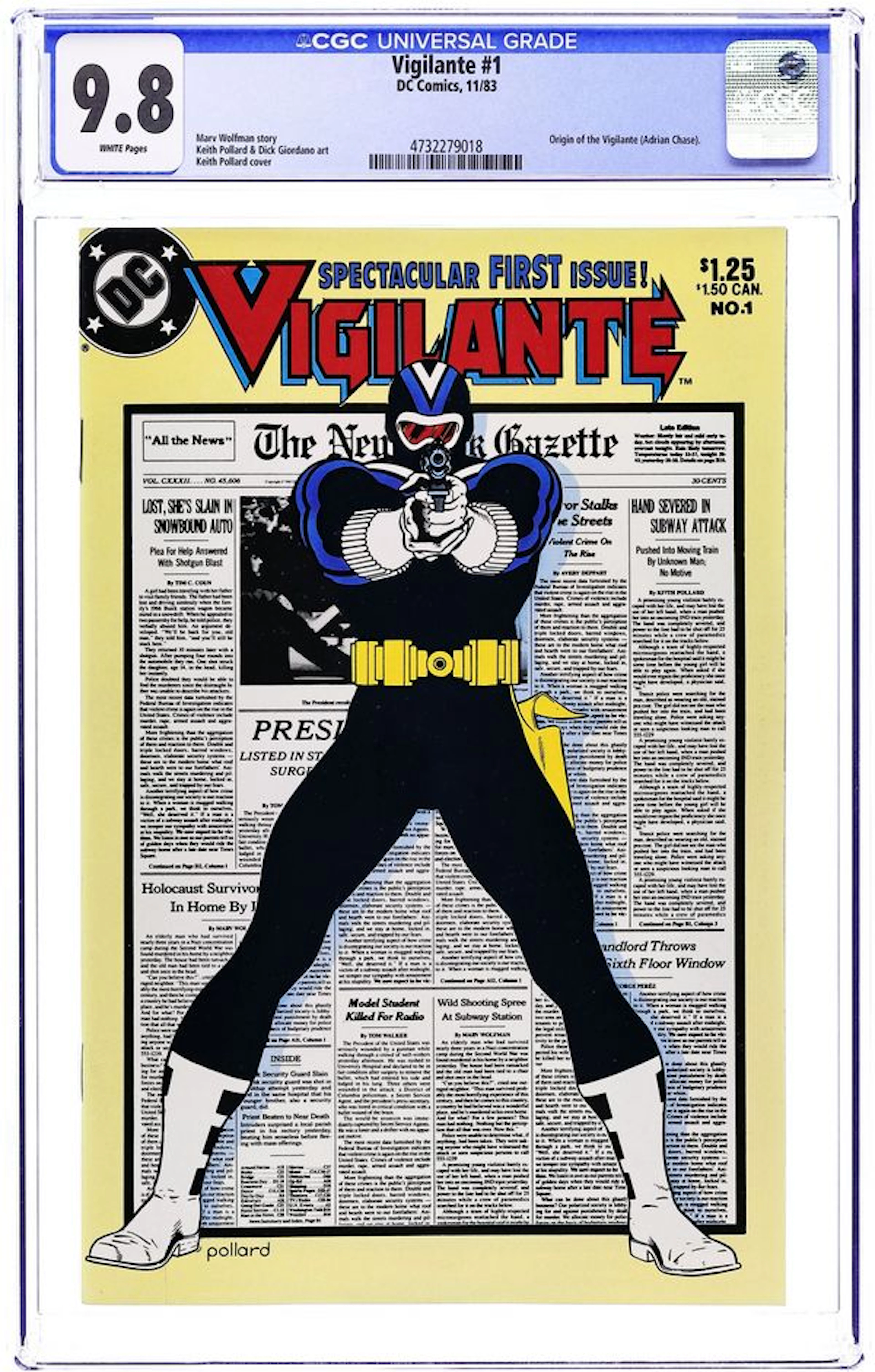 Vigilante (1983 1st Series) 1 CGC 9.8