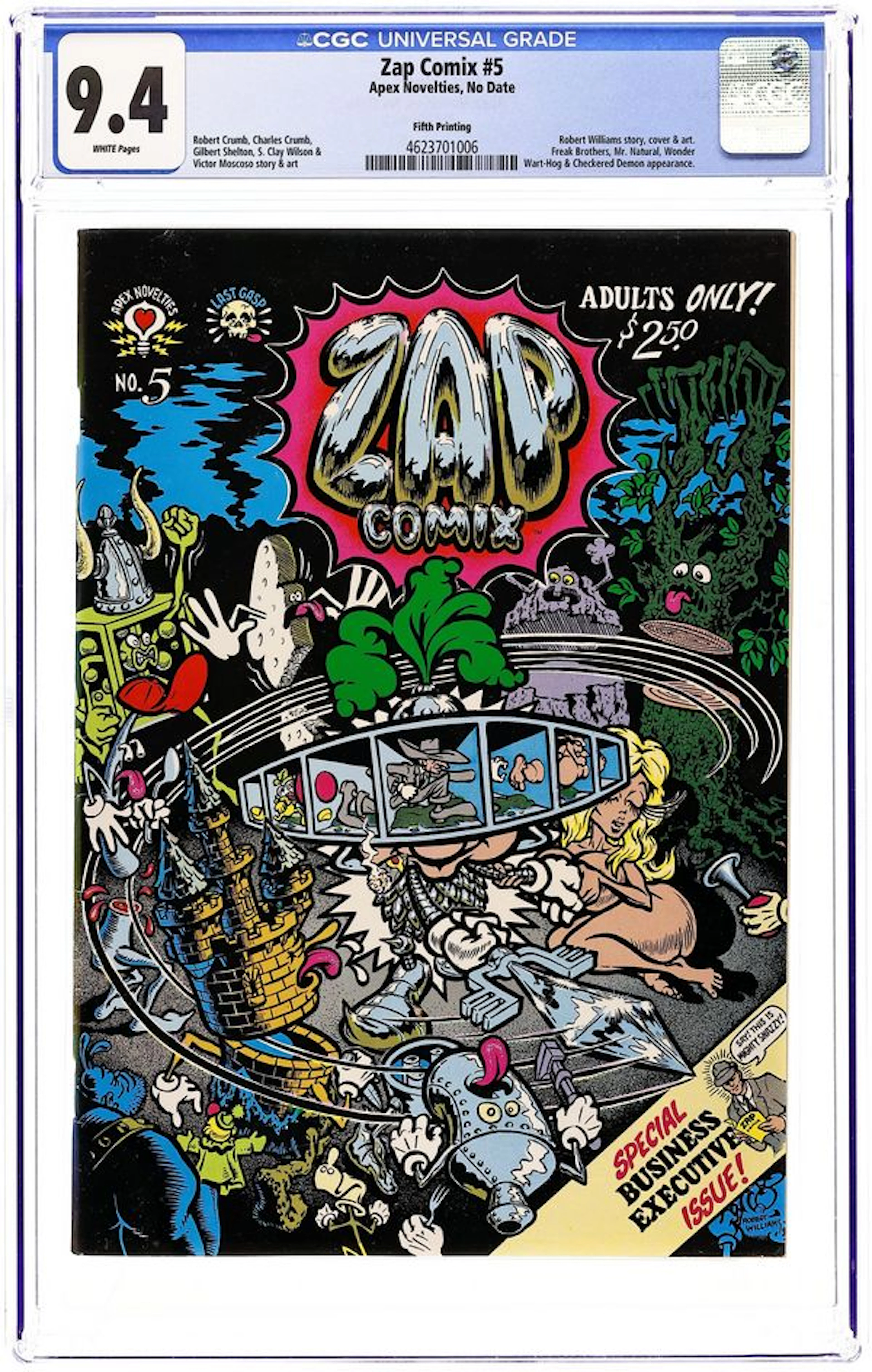 Zap Comix (1968 Apex Novelties) #5, 5th Printing CGC 9.4