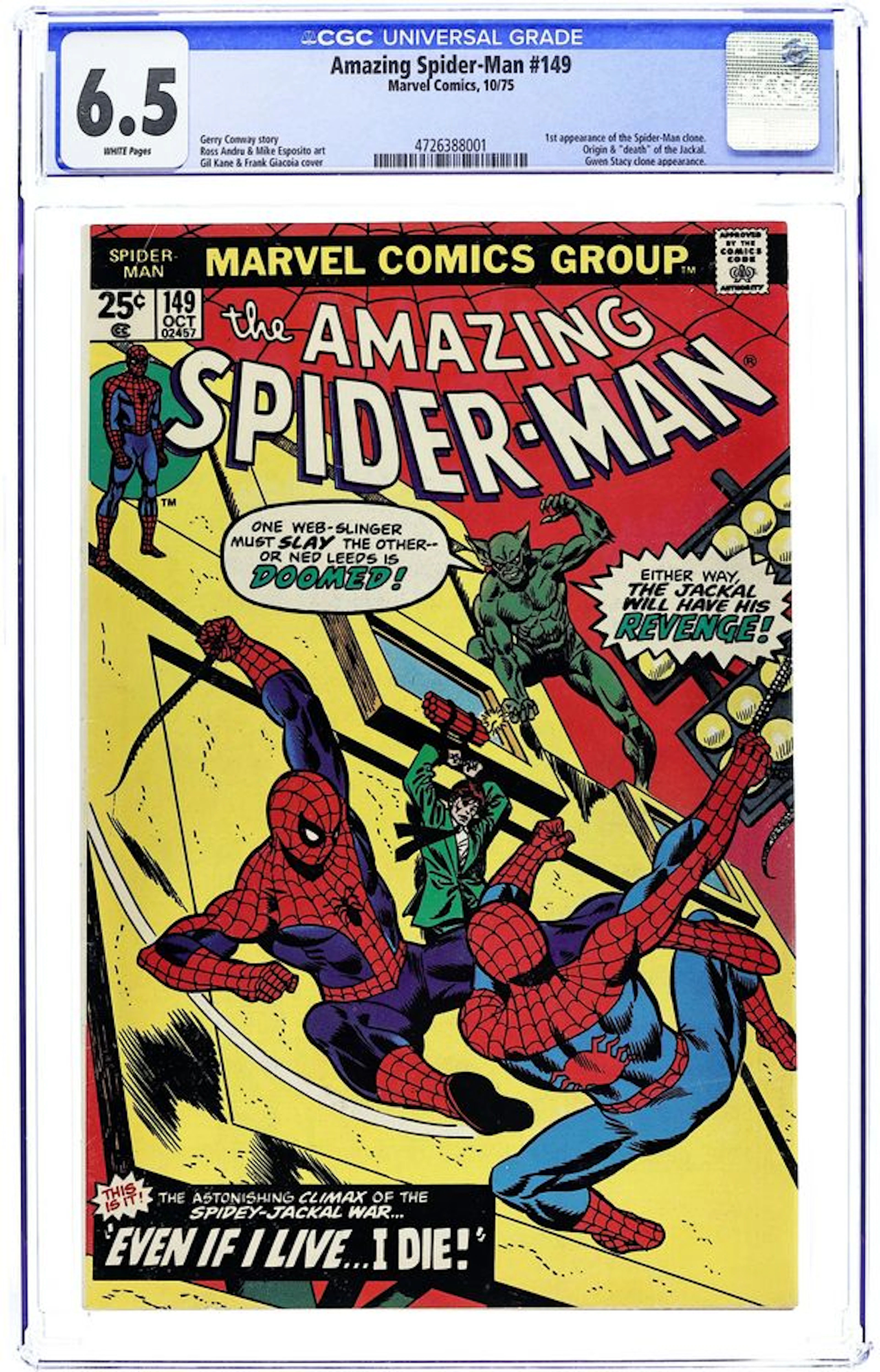 Amazing Spider-Man (1963 1st Series) 149 CGC 6.5