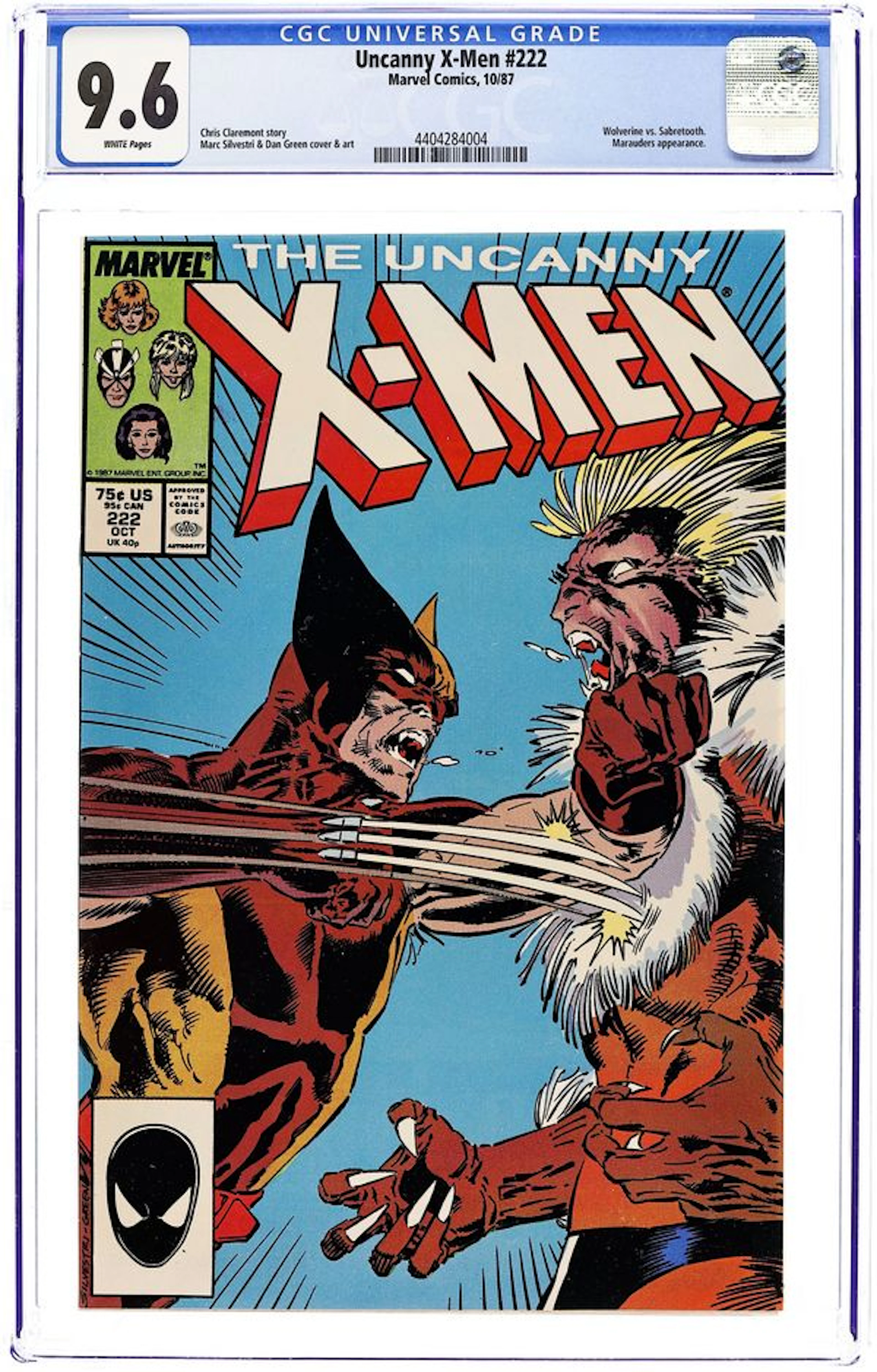 Uncanny X-Men (1963 1st Series) 222D CGC 9.6
