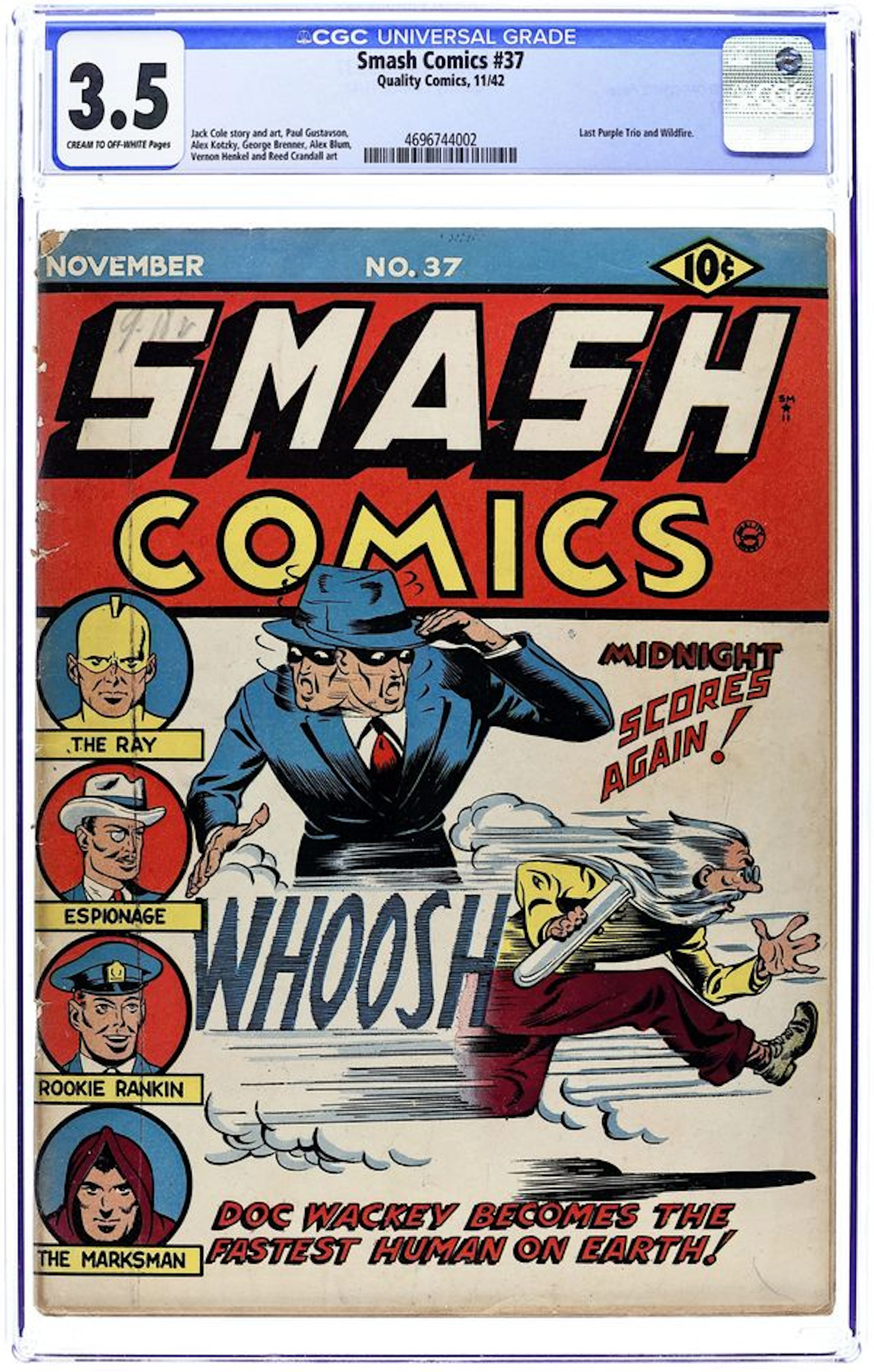 Smash Comics (1939 Quality) 37 CGC 3.5