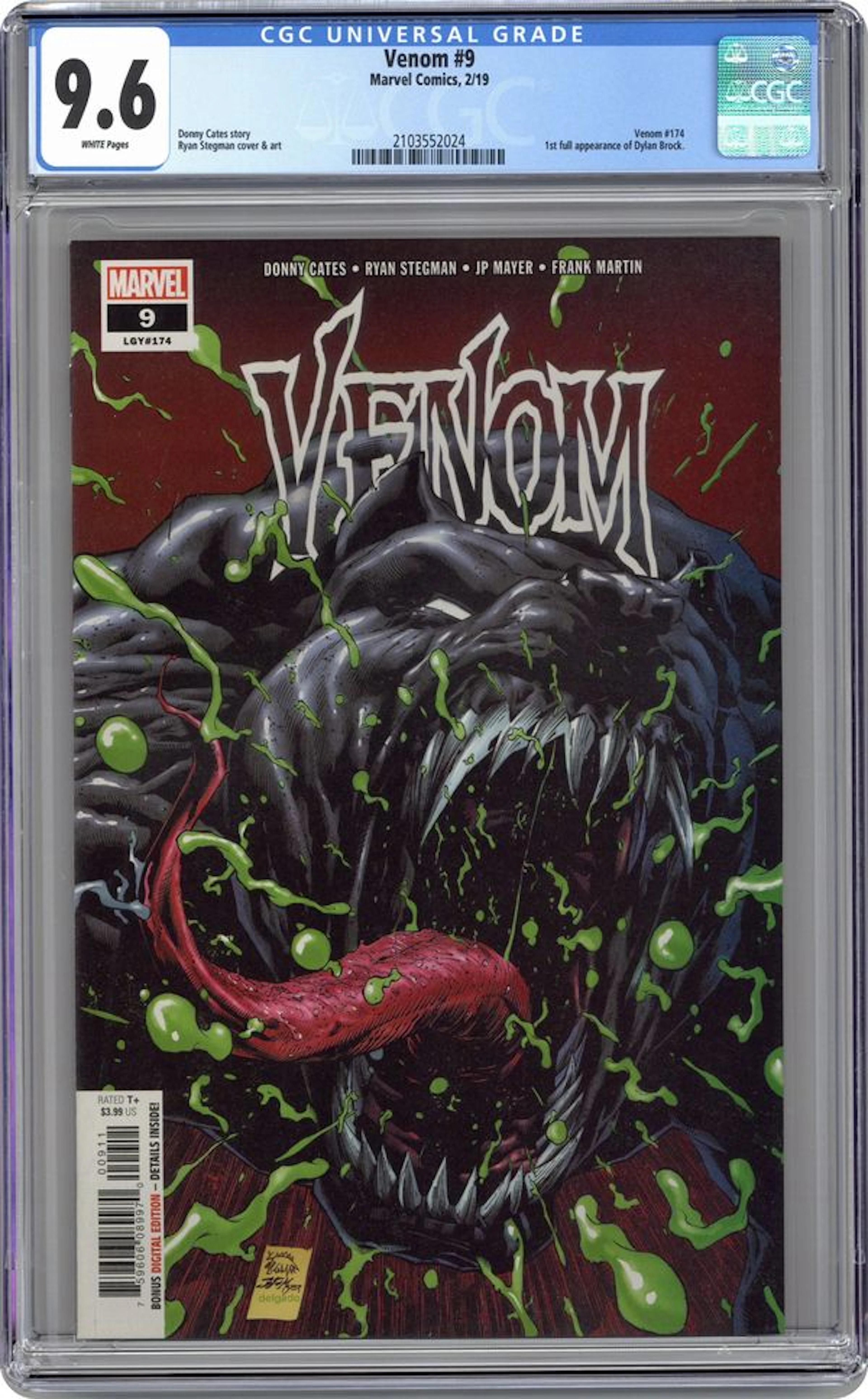 Venom (2018 Marvel) 9A CGC 9.6