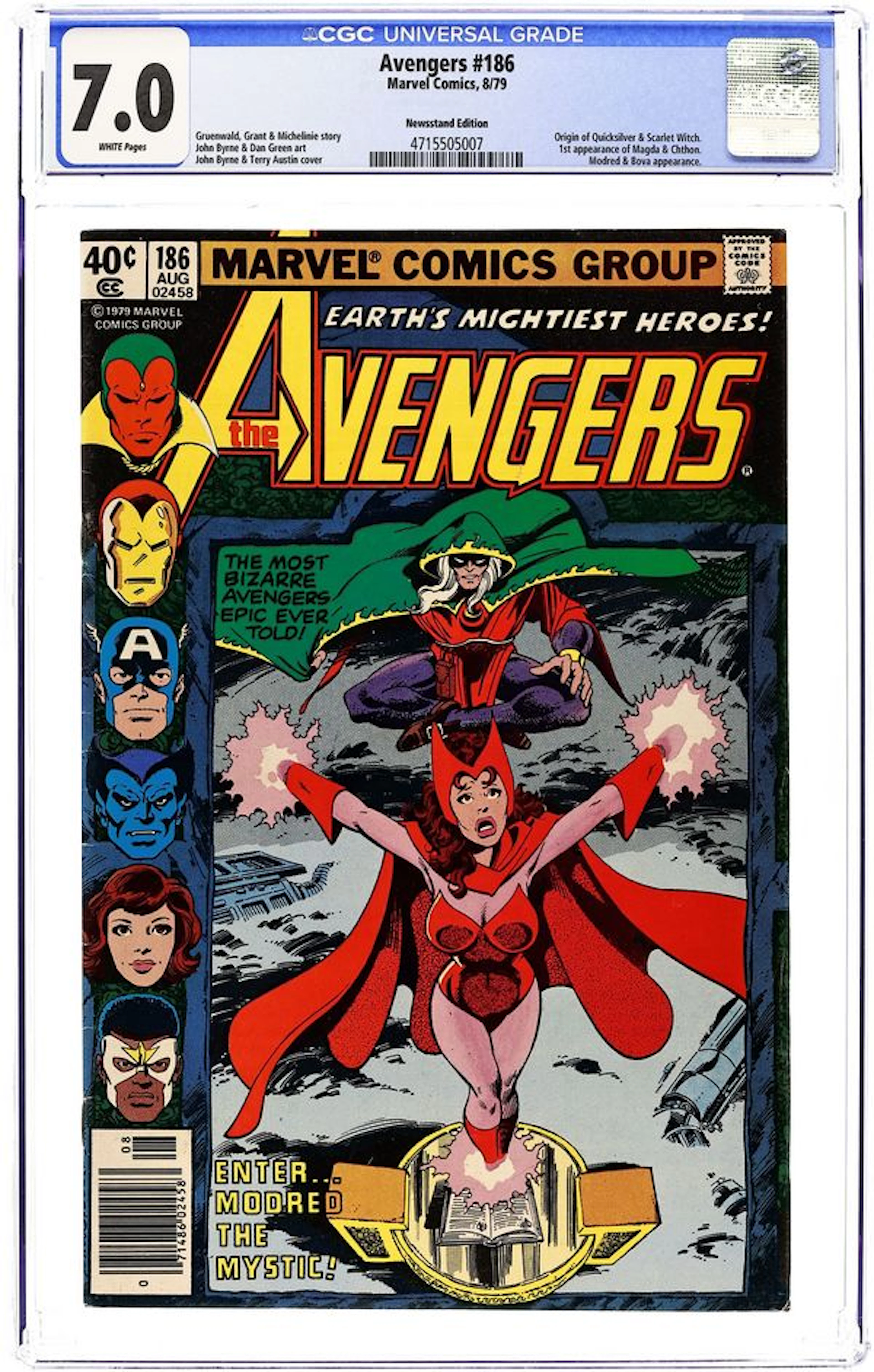 Avengers (1963 1st Series) 186N CGC 7.0