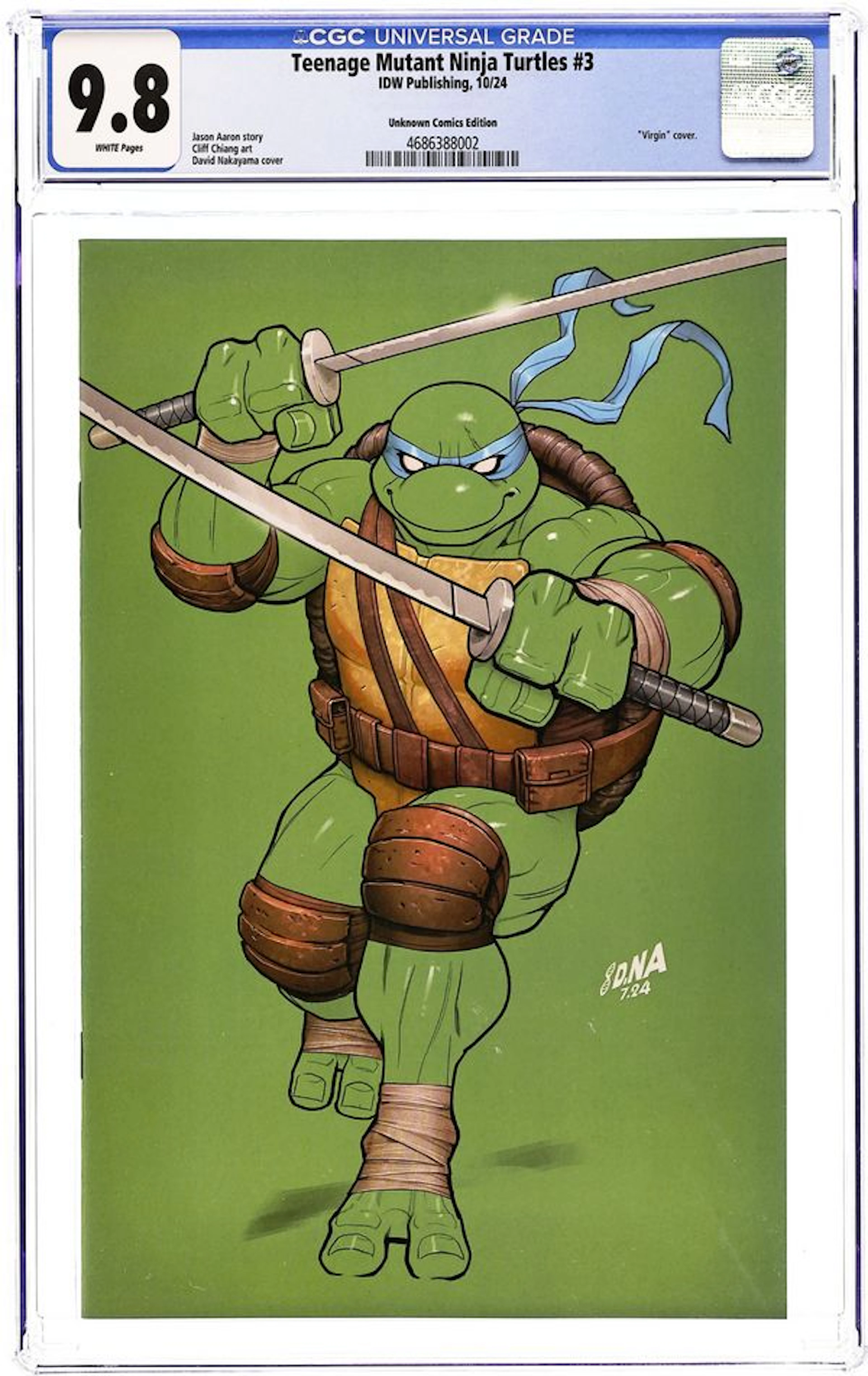 Teenage Mutant Ninja Turtles (2024 IDW) 3UNKNOWN CGC 9.8