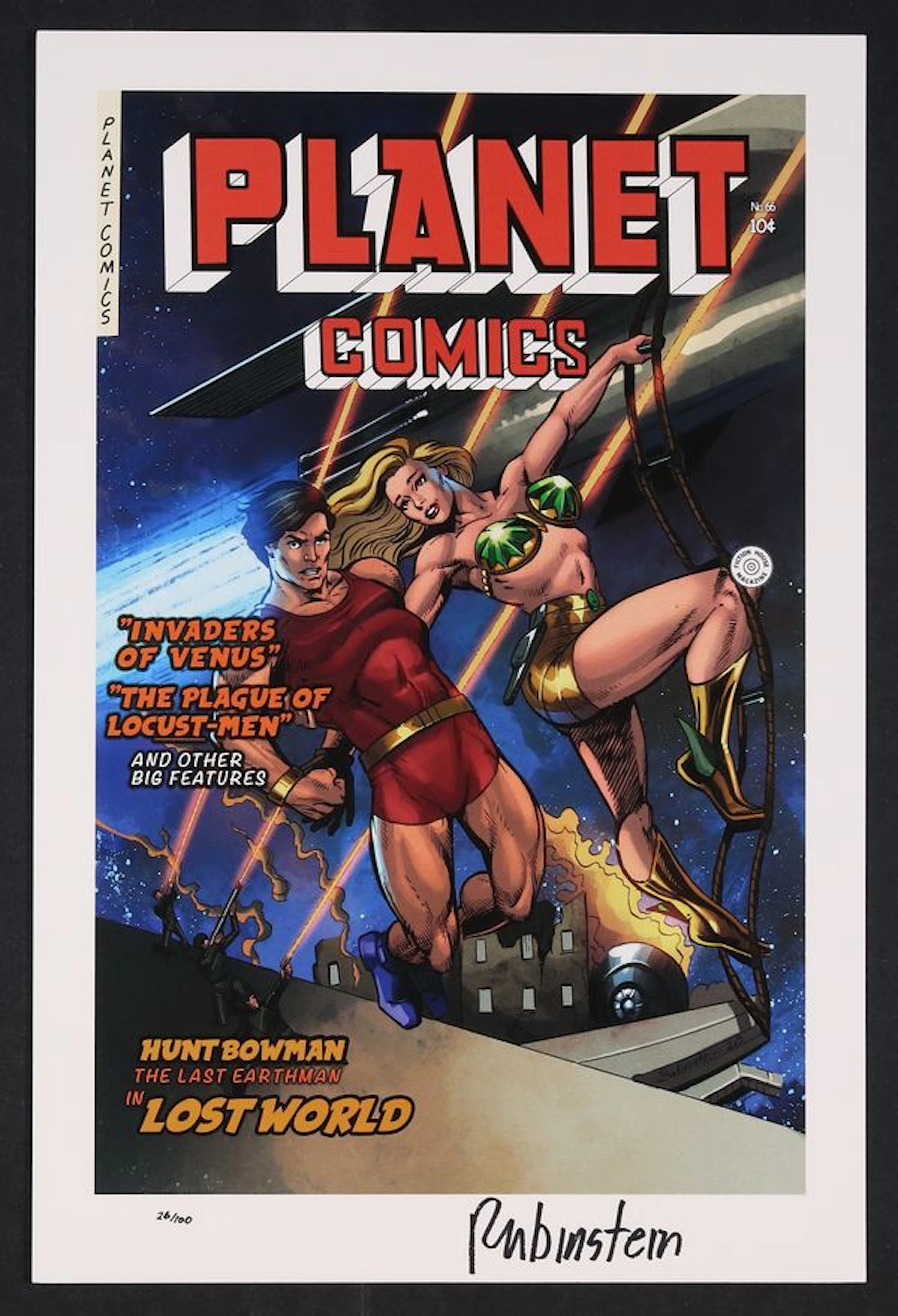 Planet Comics #66 Cover Style Signed Print by Joe Rubinstein