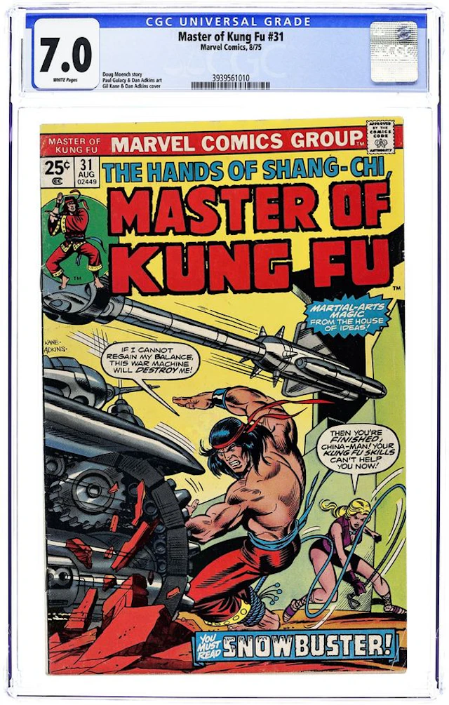 Master of Kung Fu (1974 Marvel) 31 CGC 7.0