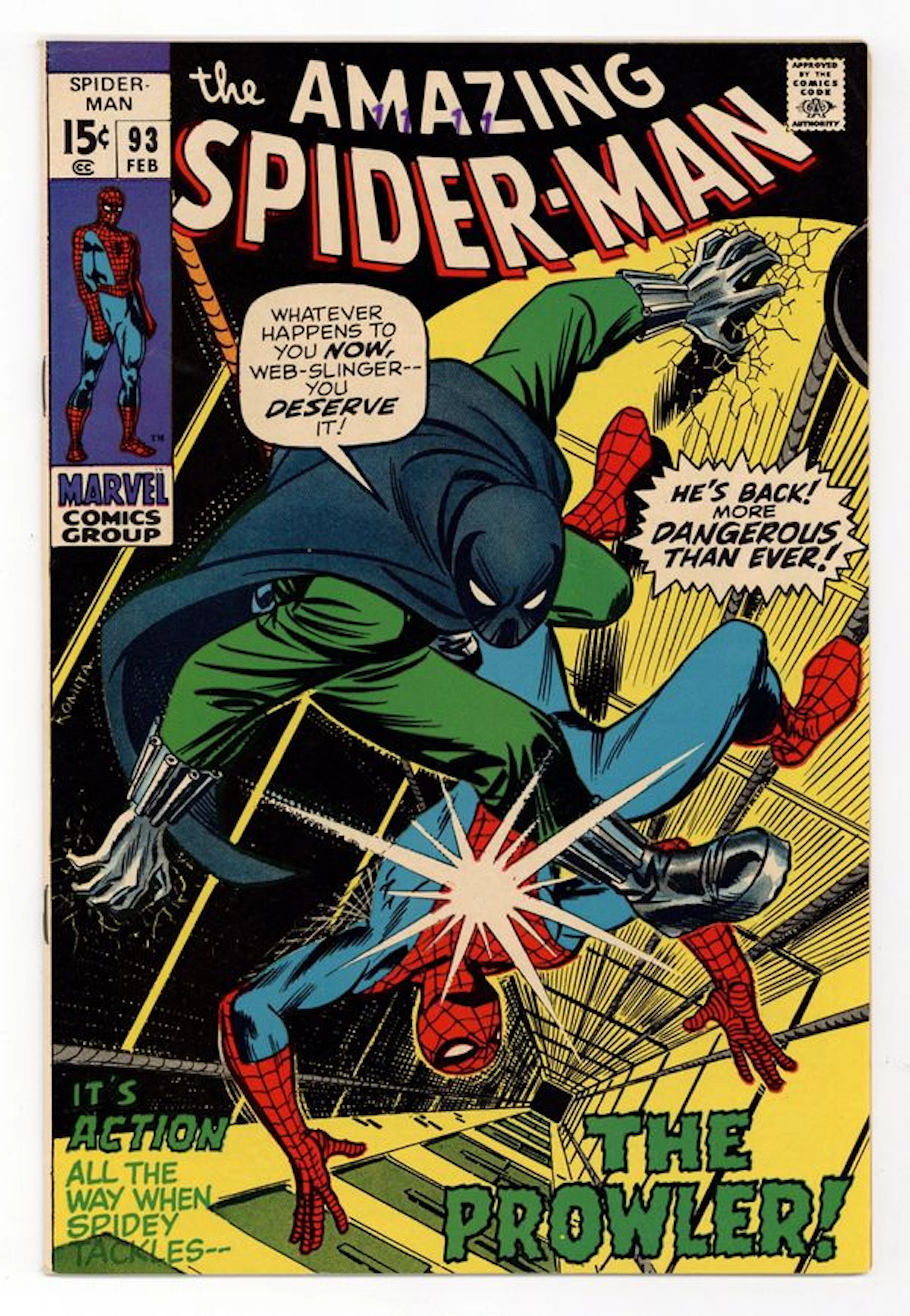 Amazing Spider-Man (1963 1st Series) 93 FN- 5.5
