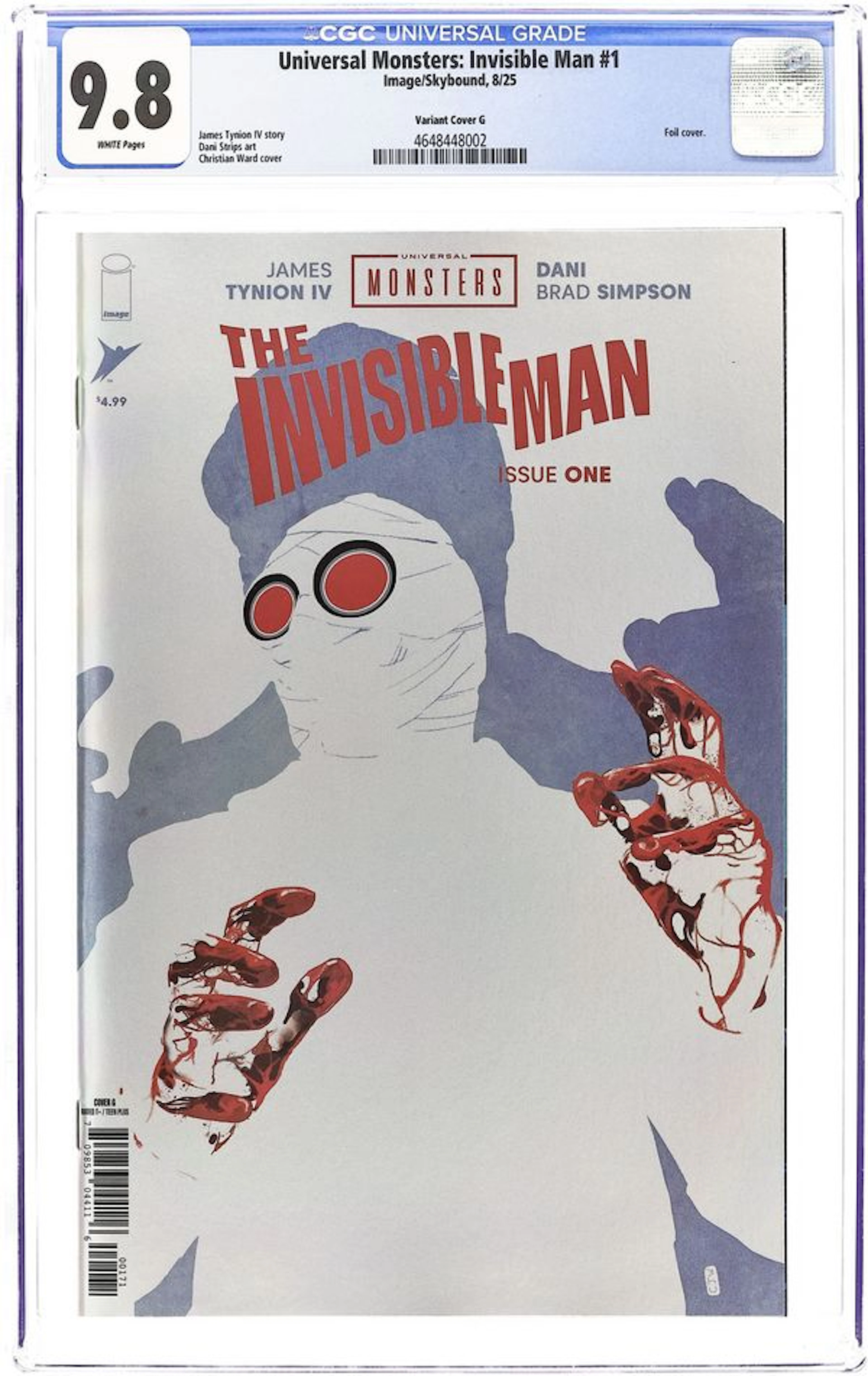 Universal Monsters the Invisible Man (2025 Image) 1G CGC 9.8