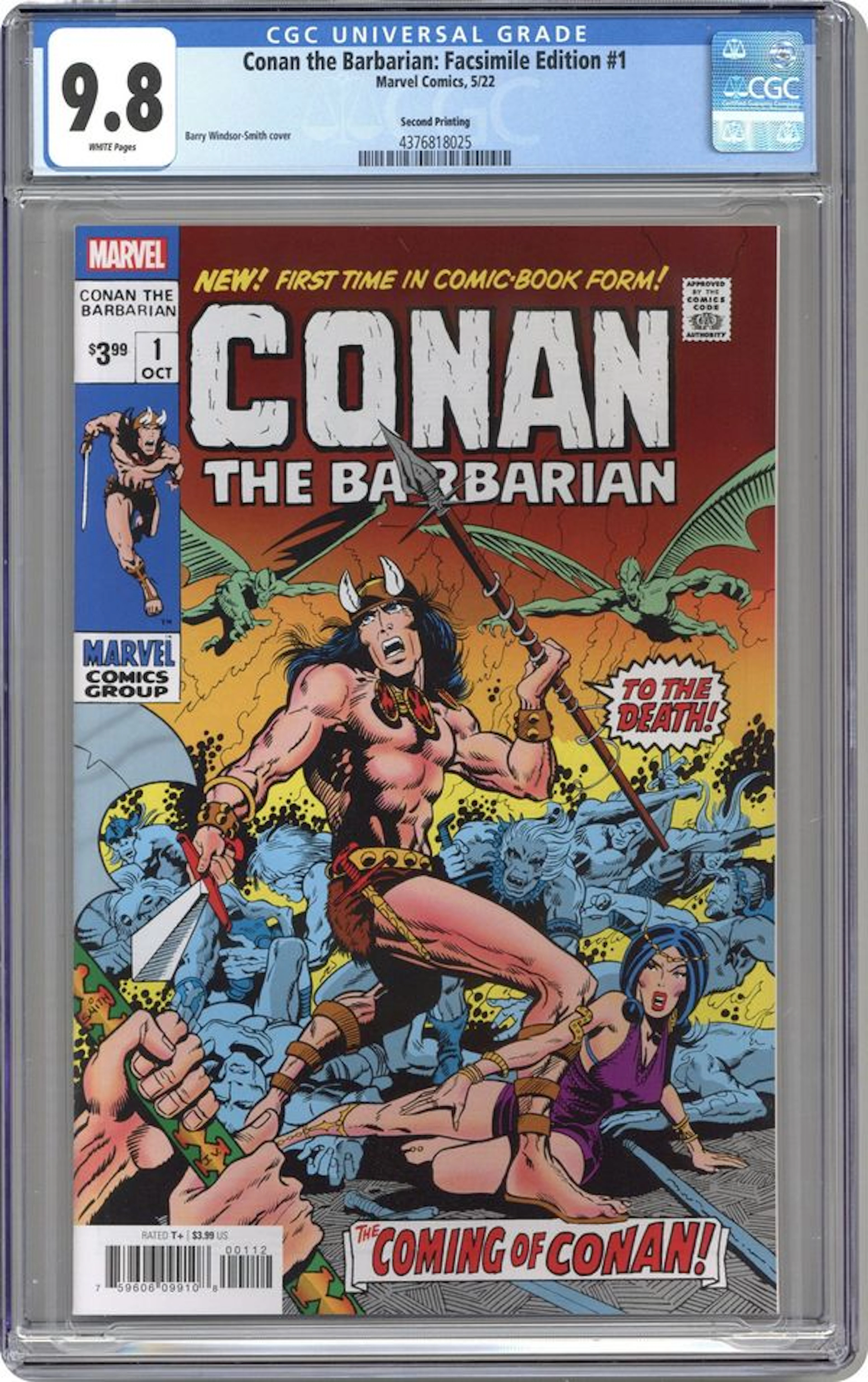 Conan the Barbarian (1970 Marvel) Facsimile Edition 1B CGC 9.8