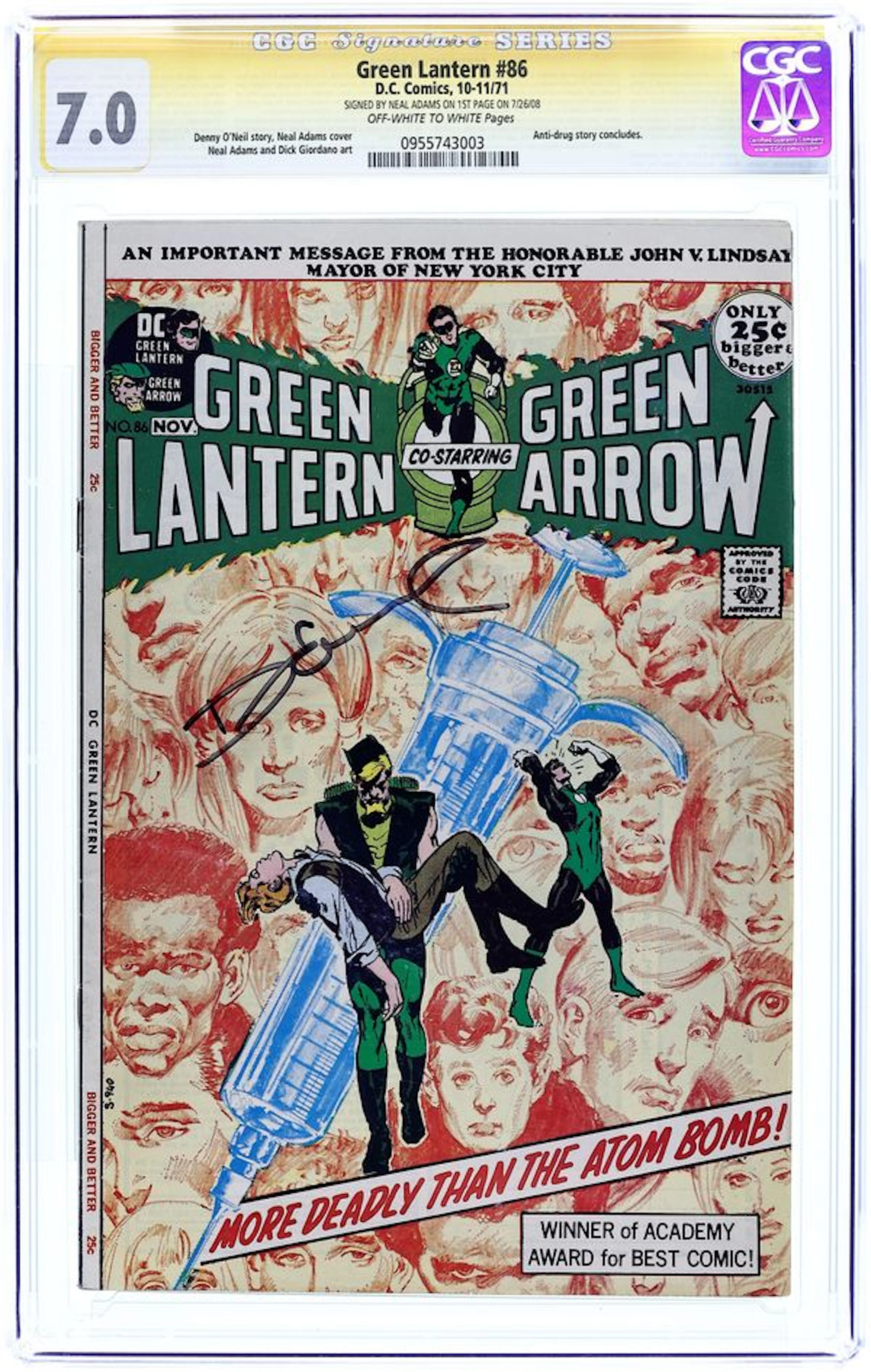 Green Lantern (1960 2nd Series DC) 86 CGC 7.0 SS Adams