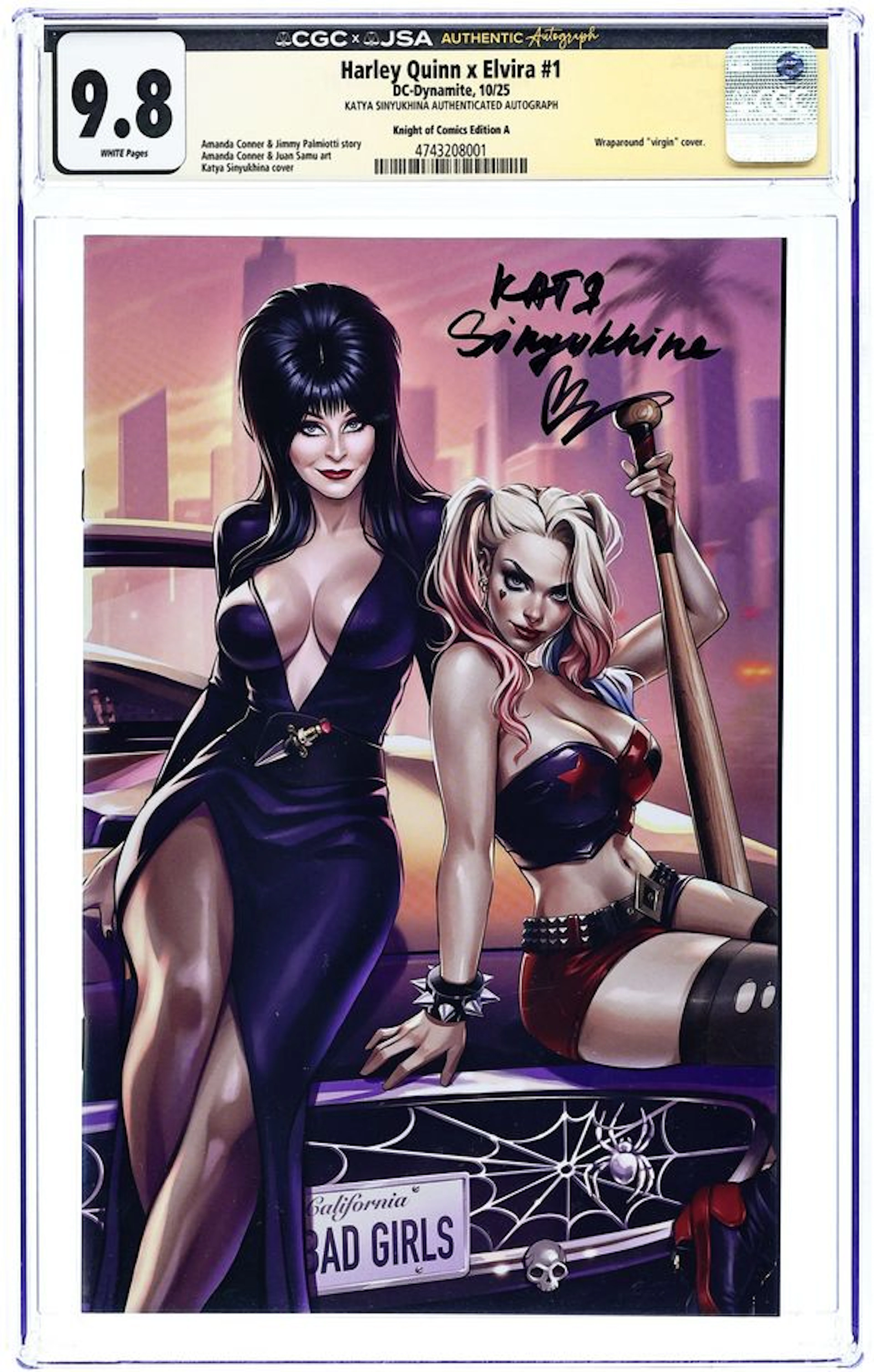 Harley Quinn x Elvira (2025 Dynamite) 1KOC.A CGC 9.8 JSA Sinyukhina