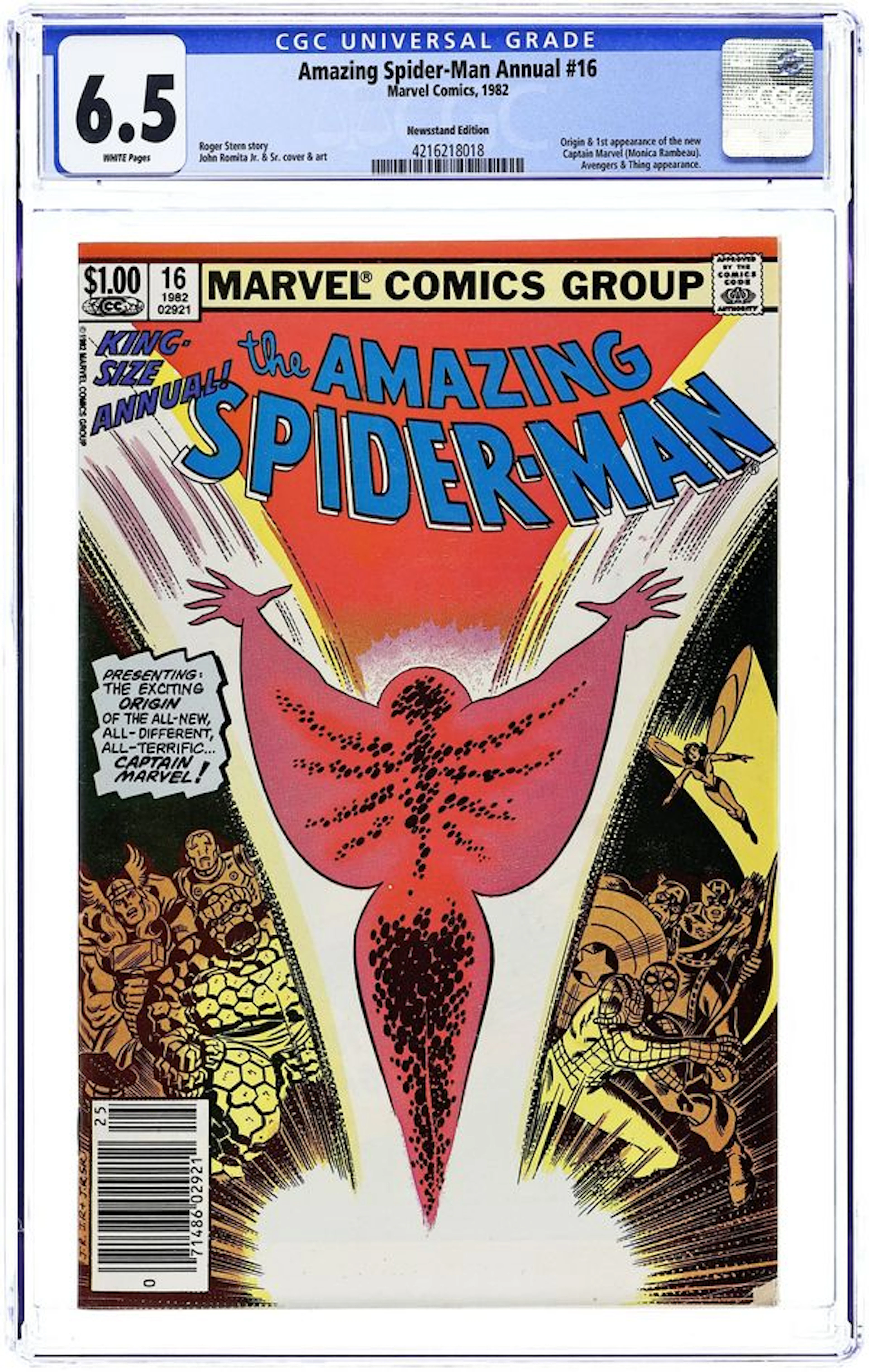 Amazing Spider-Man (1963 1st Series) Annual 16N CGC 6.5