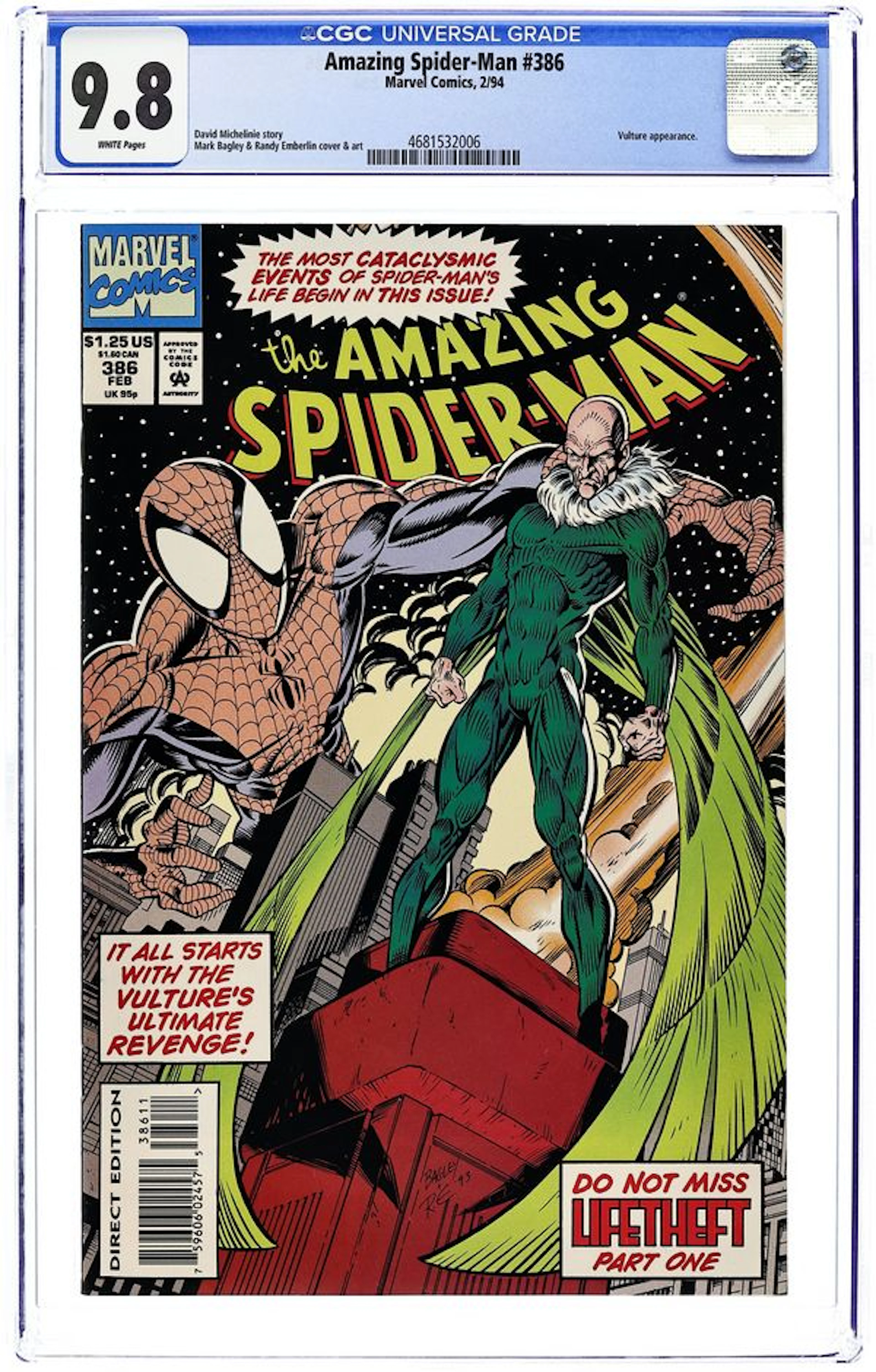 Amazing Spider-Man (1963 1st Series) 386 CGC 9.8