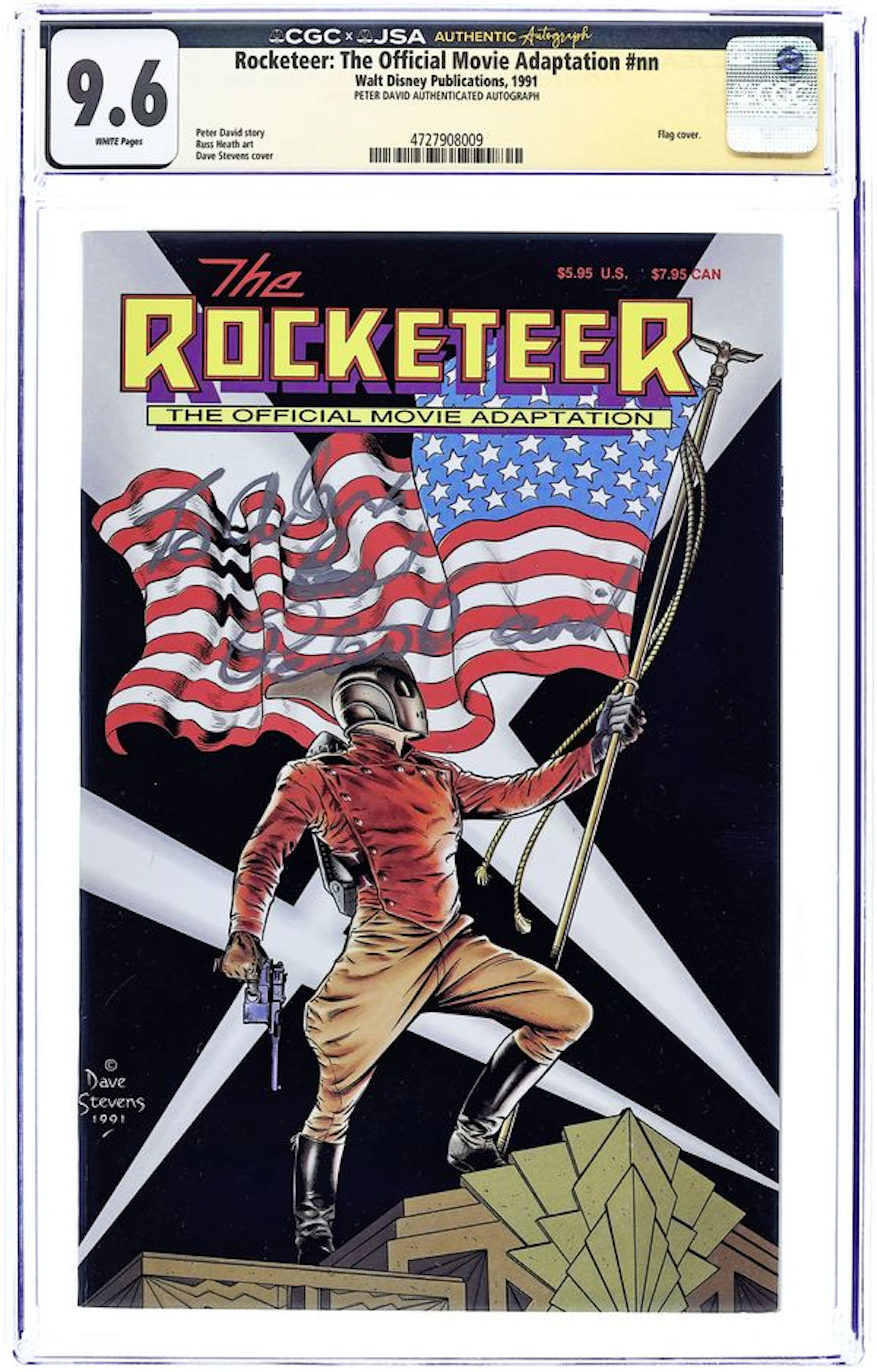 Rocketeer Official Movie Adaptation Comic (1991) 1B CGC 9.6 JSA David
