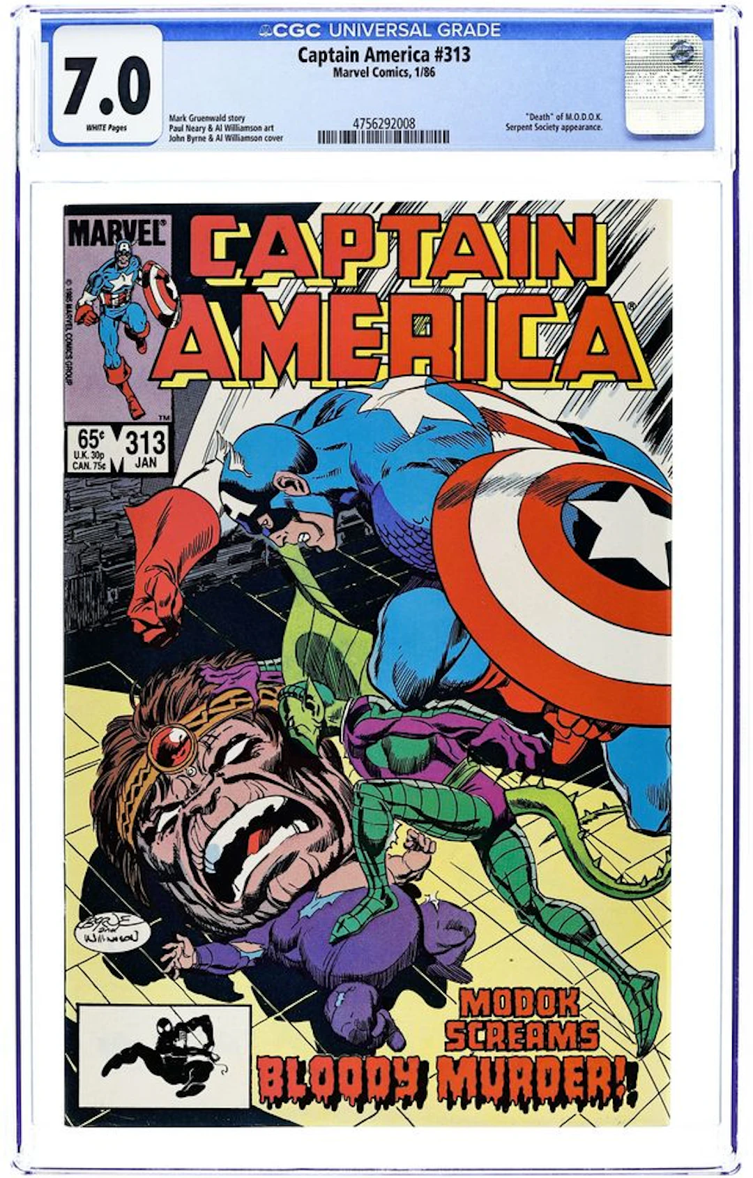Captain America (1968 1st Series) 313 CGC 7.0