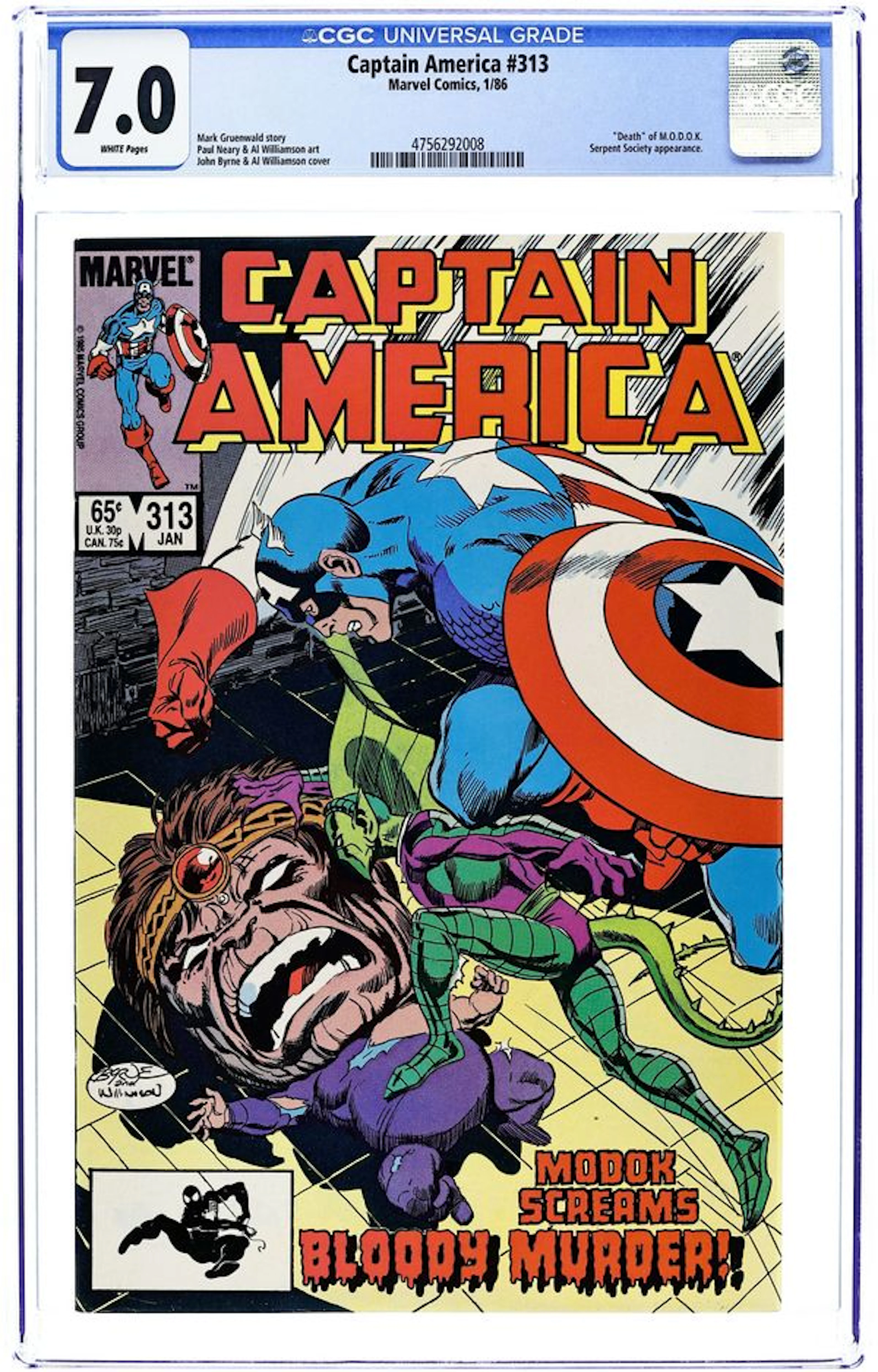 Captain America (1968 1st Series) 313 CGC 7.0