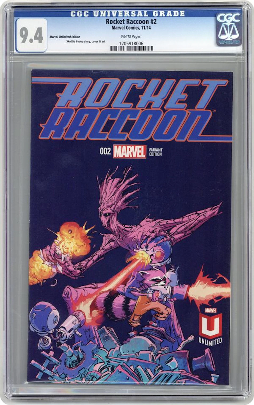 Rocket Raccoon (2014 2nd Series) 2E CGC 9.4