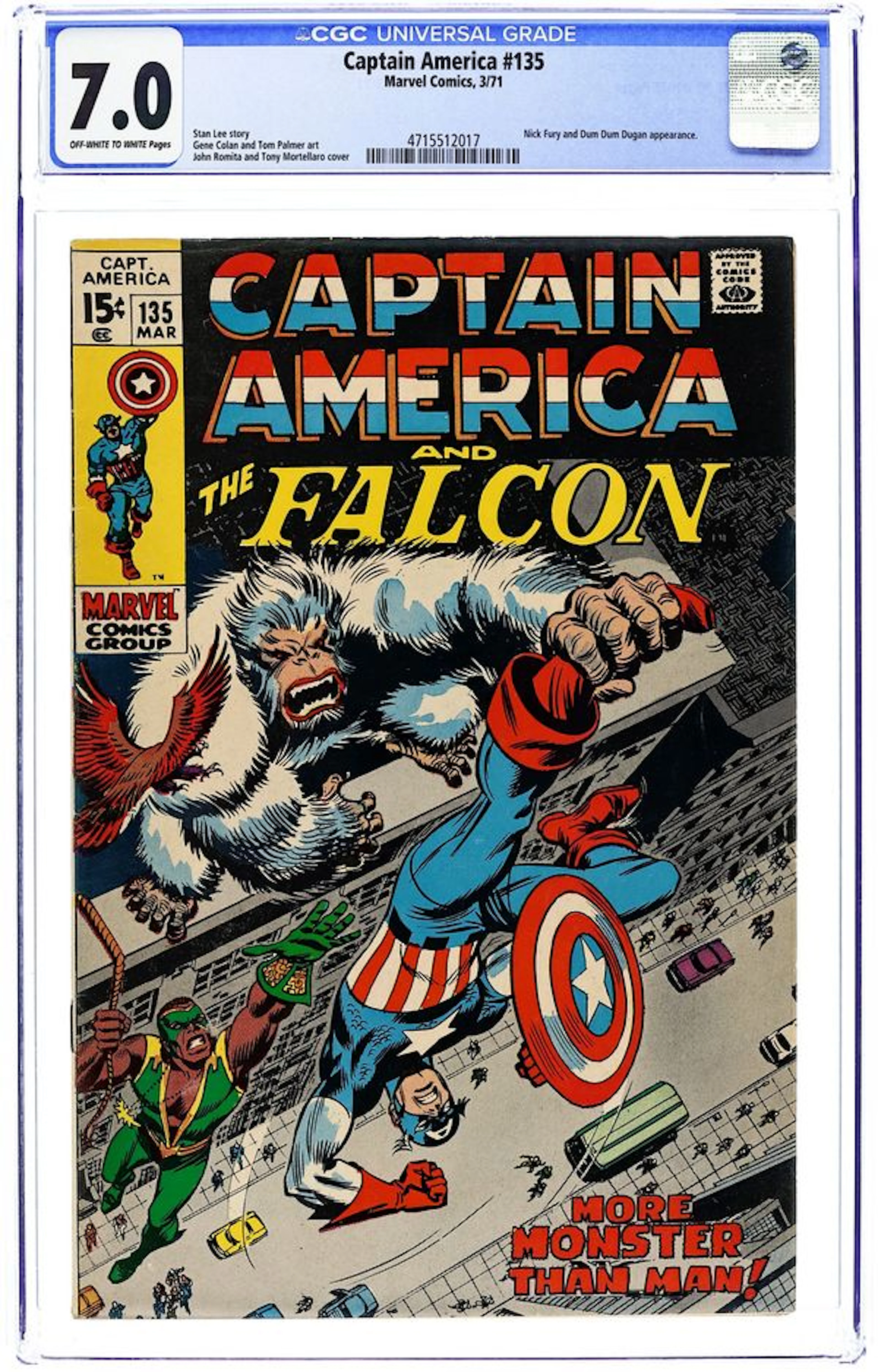 Captain America (1968 1st Series) 135 CGC 7.0