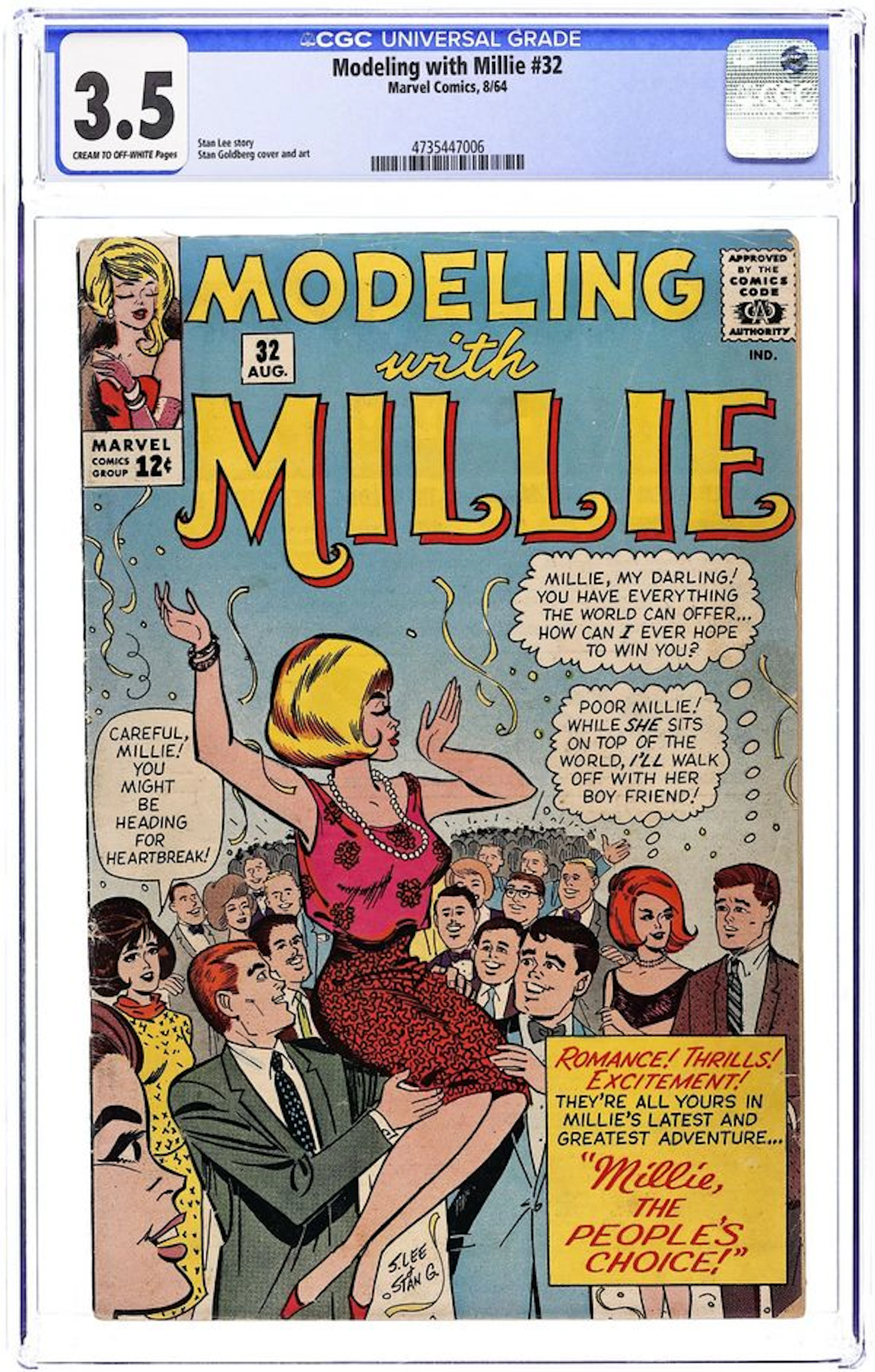 Modeling with Millie (1963) 32 CGC 3.5