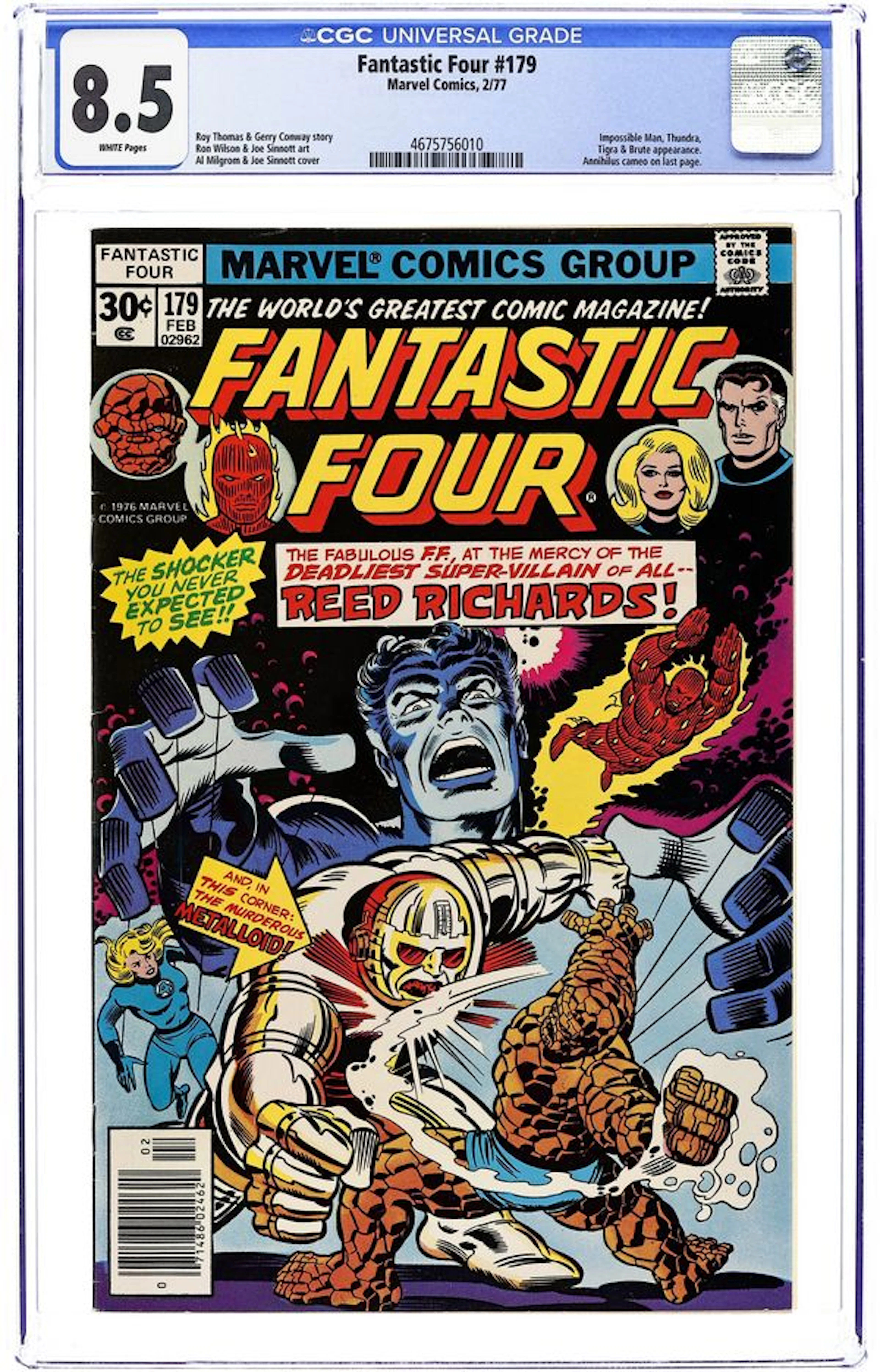 Fantastic Four (1961 1st Series) 179 CGC 8.5