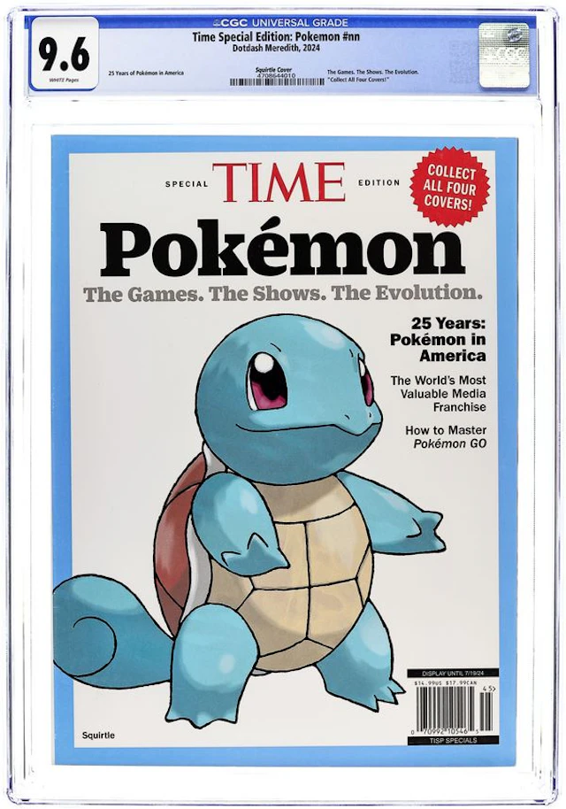 Time Special Edition Pokemon (2024 Dotdash Meredith) 1SQUIRTLE CGC 9.6