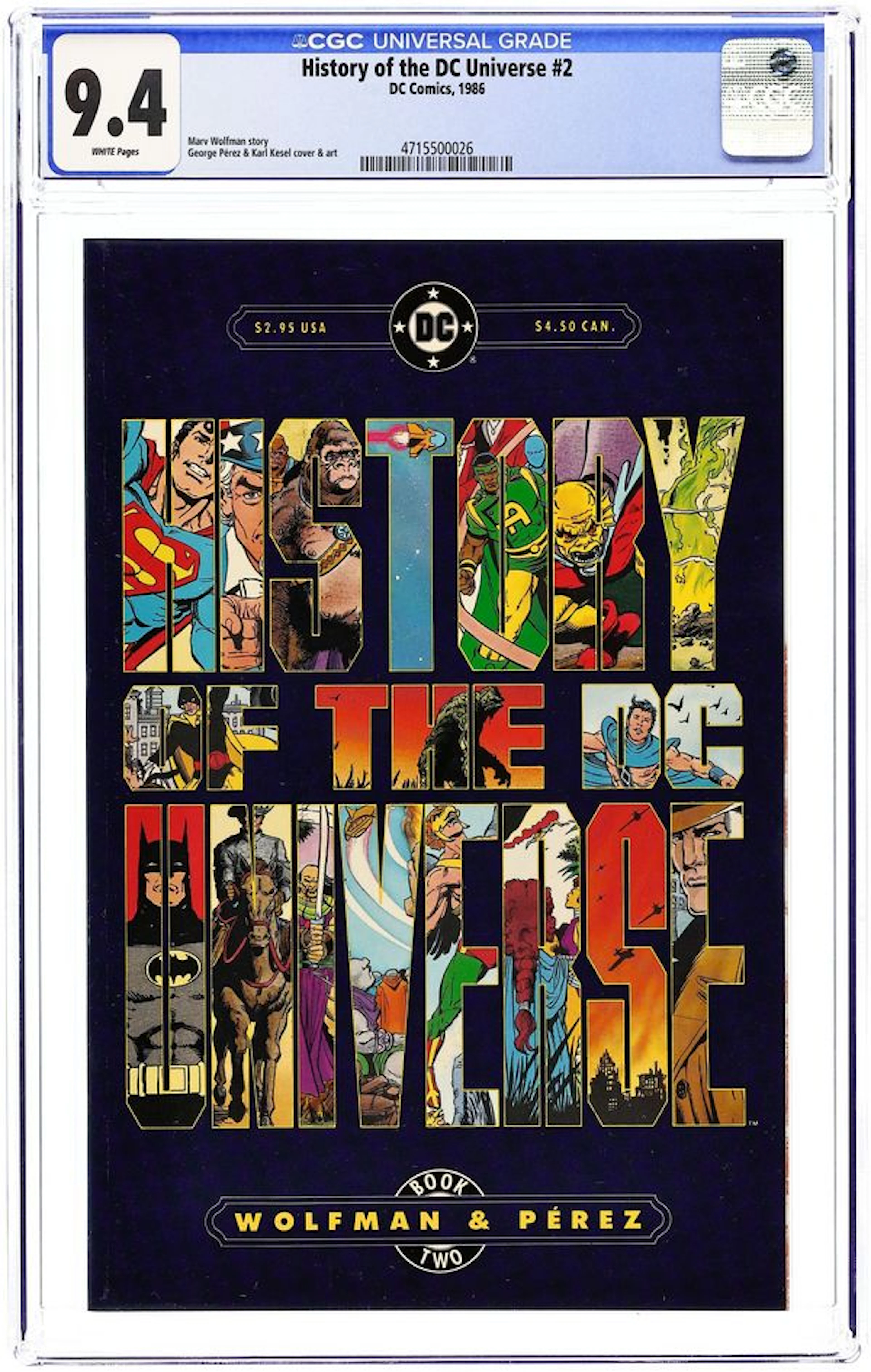 History of the DC Universe (1986) 2 CGC 9.4