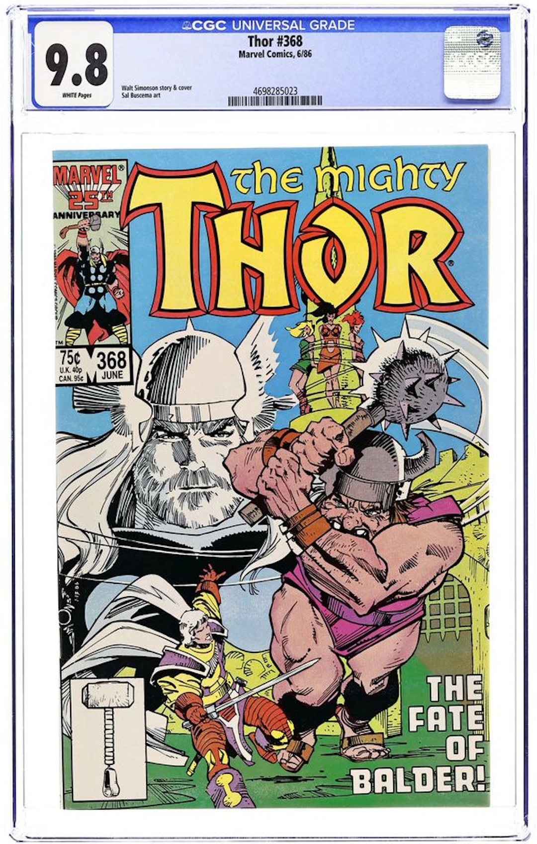 Thor (1962 Marvel 1st Series Journey Into Mystery) 368 CGC 9.8