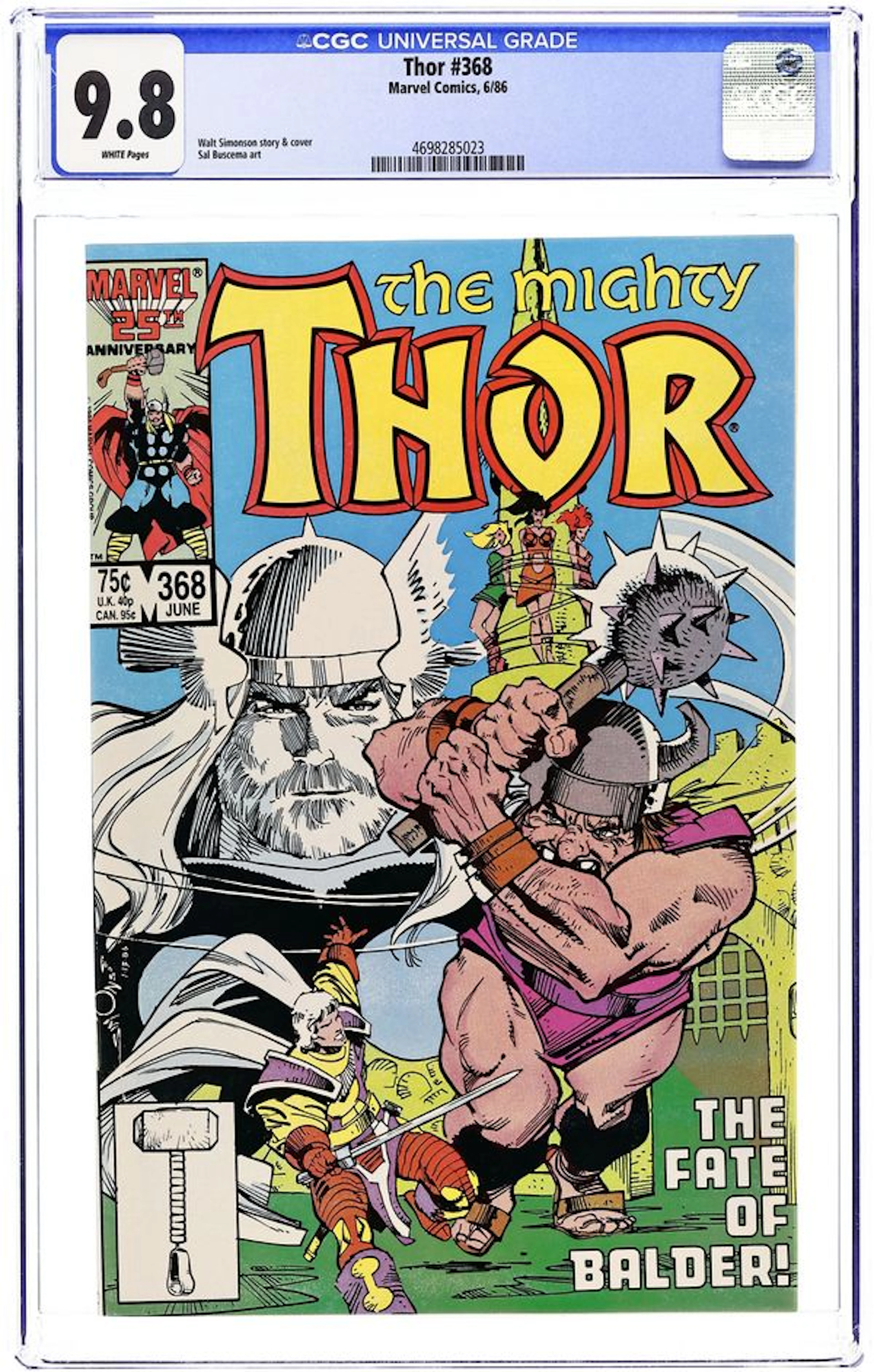 Thor (1962 Marvel 1st Series Journey Into Mystery) 368 CGC 9.8