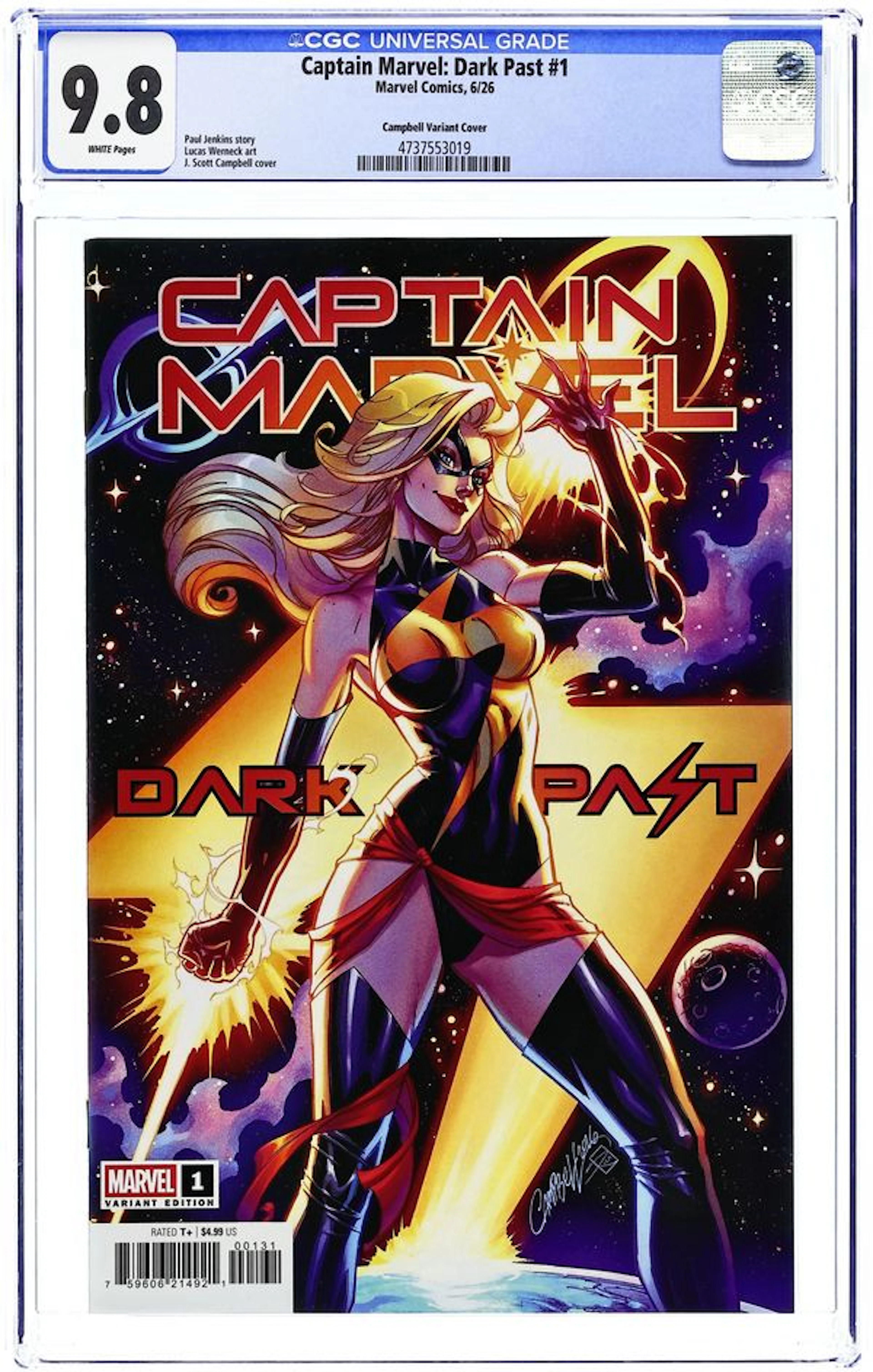 Captain Marvel Dark Past (2026 Marvel) 1C CGC 9.8