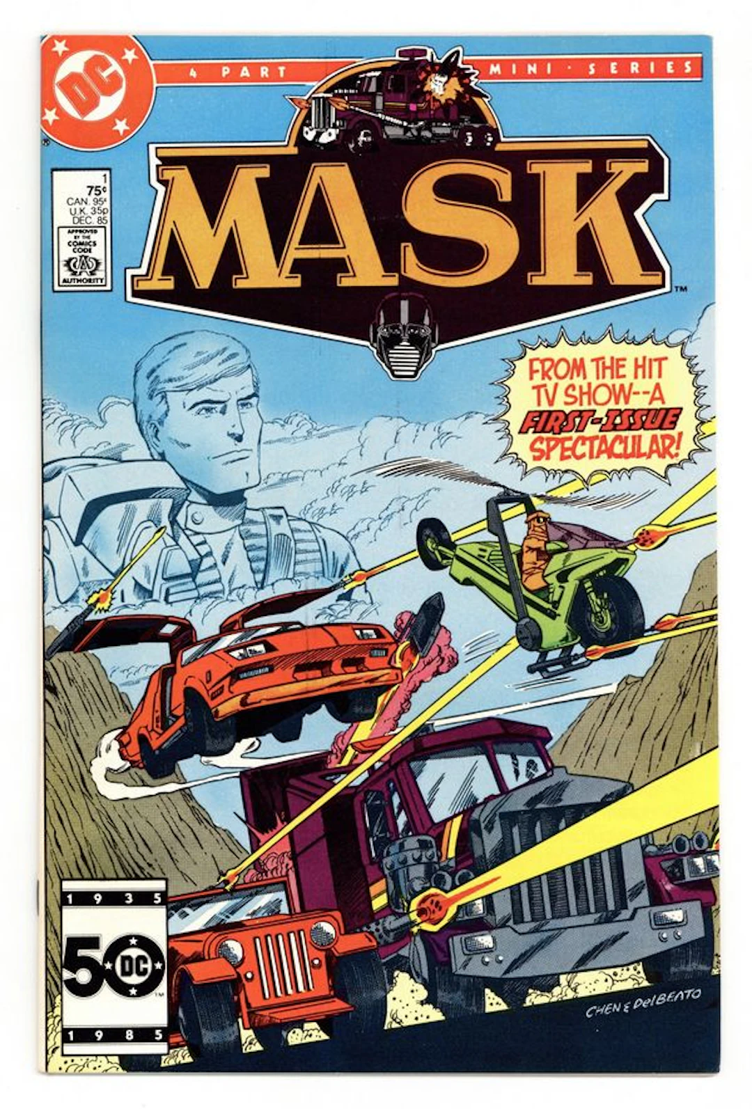 MASK (1985 1st Series DC) 1 FN/VF 7.0