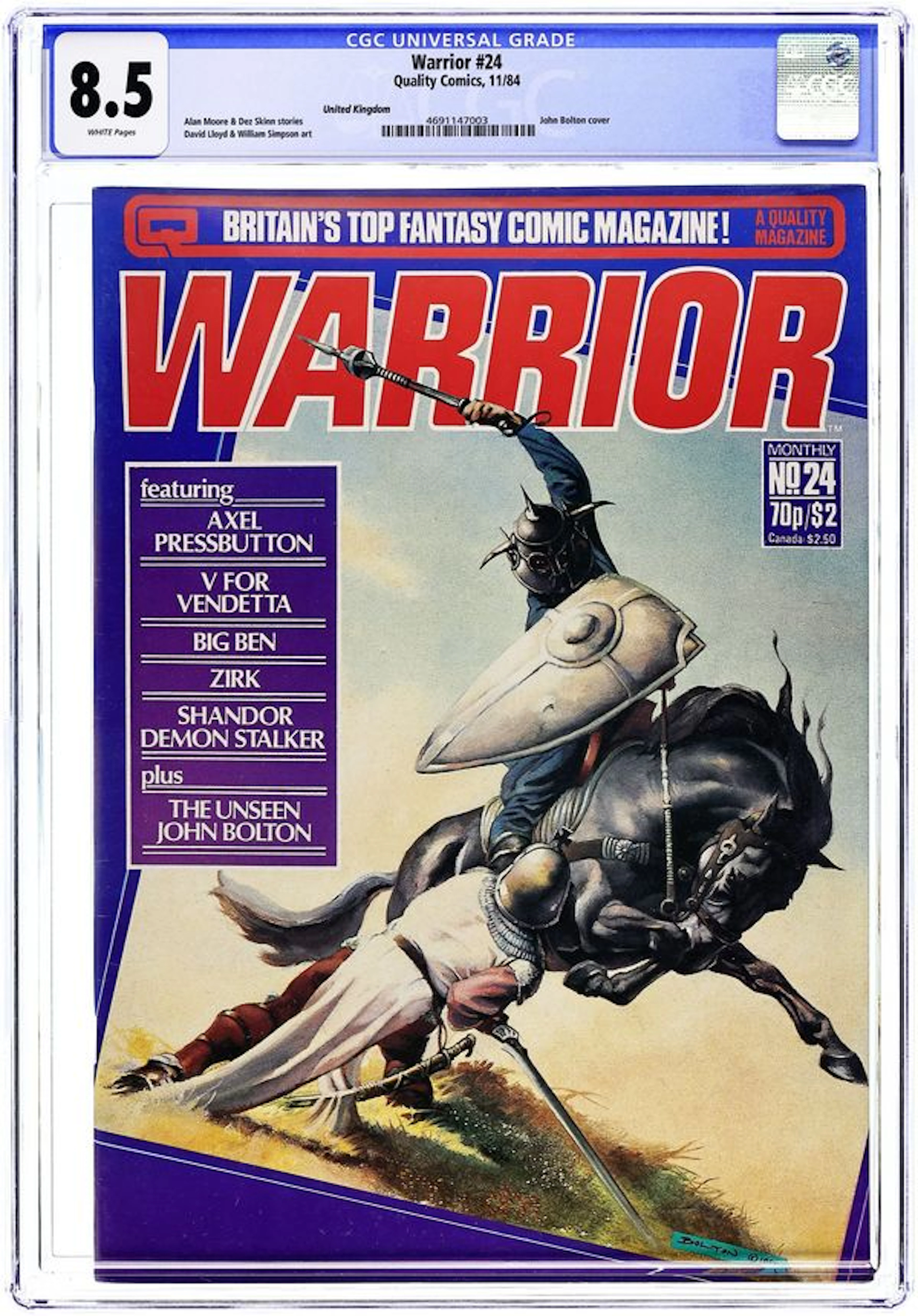 Warrior (UK 1982 Quality) 24 CGC 8.5