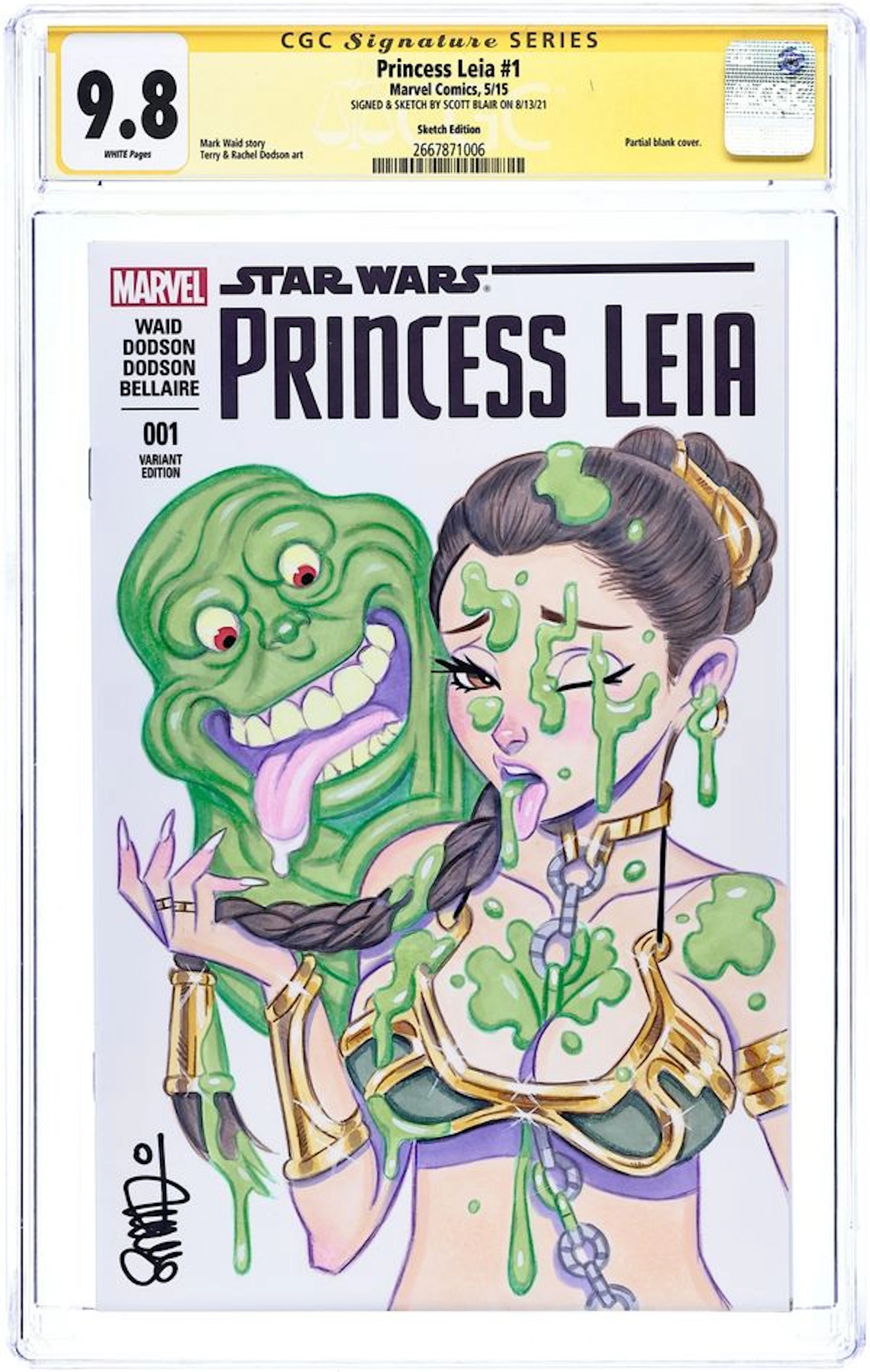 Star Wars Princess Leia (2015 Marvel) 1K CGC 9.8 SS Blair