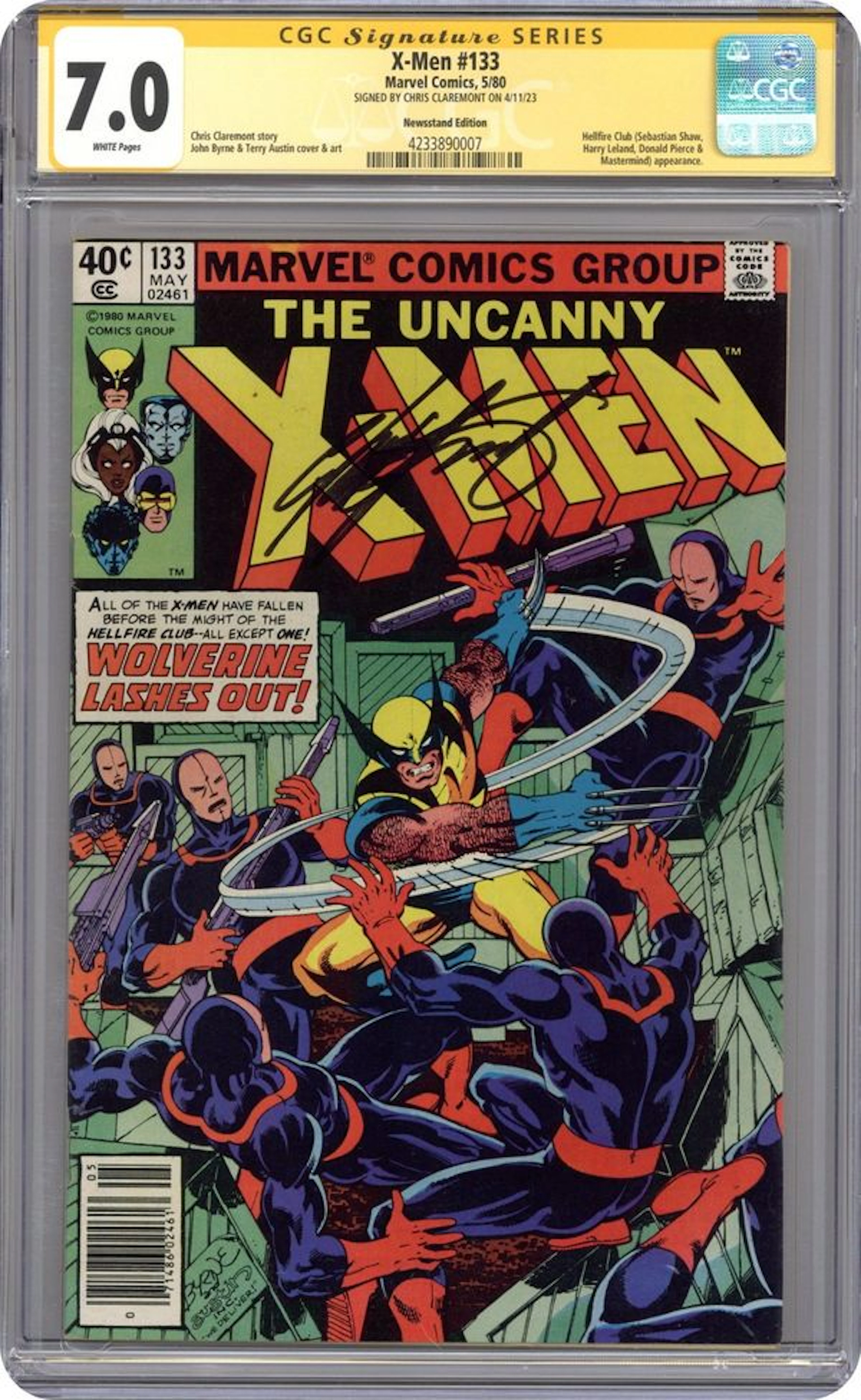 Uncanny X-Men (1963 1st Series) 133N CGC 7.0 SS Claremont