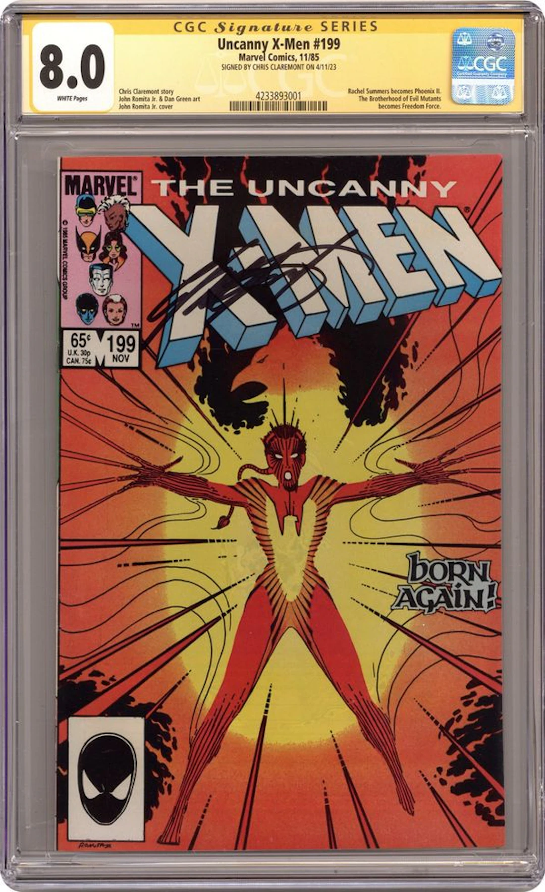 Uncanny X-Men (1963 1st Series) 199D CGC 8.0 SS Claremont