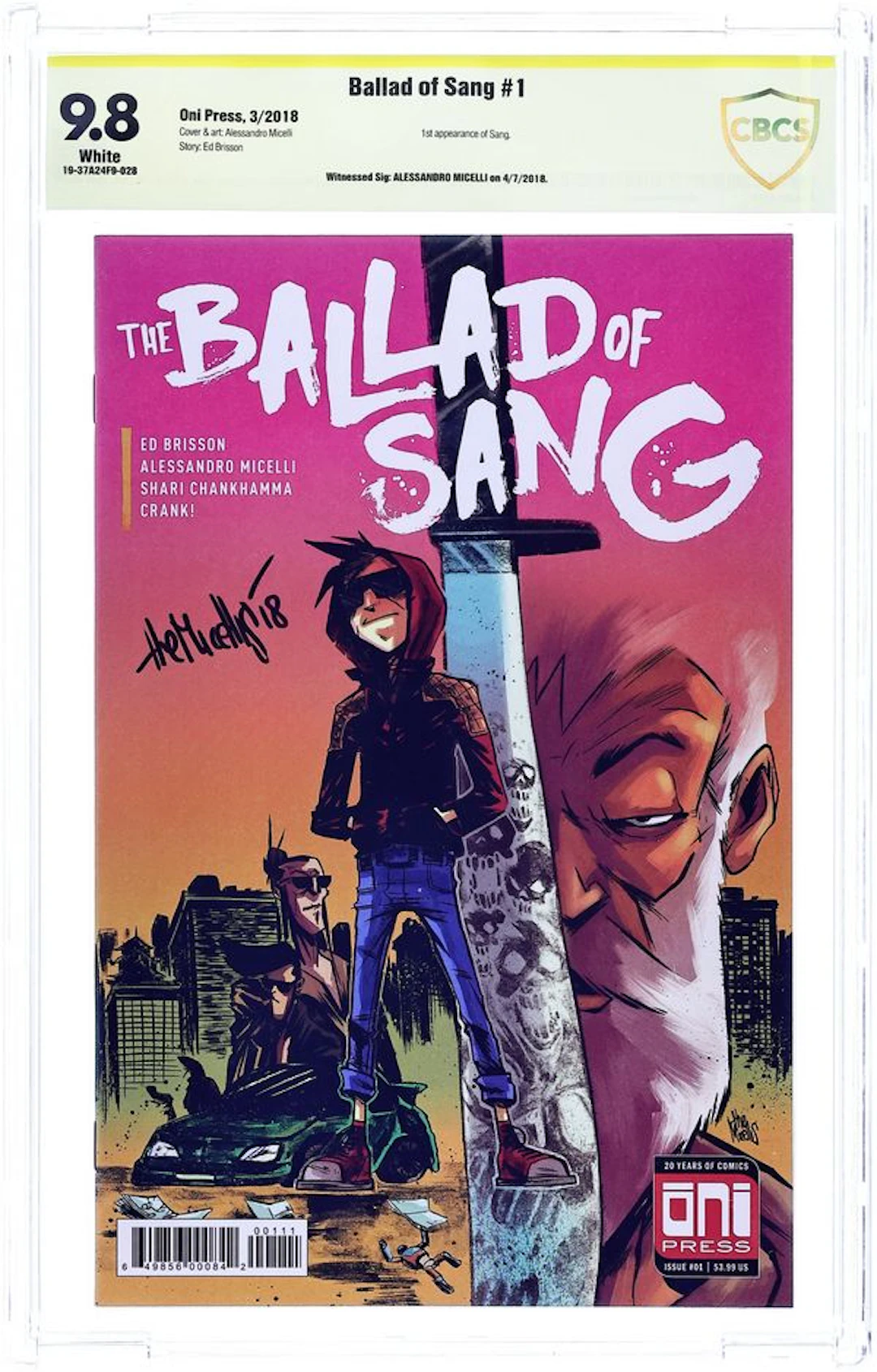 Ballad of Sang (2018 Oni) 1A CBCS 9.8 Witnessed Sig Micelli